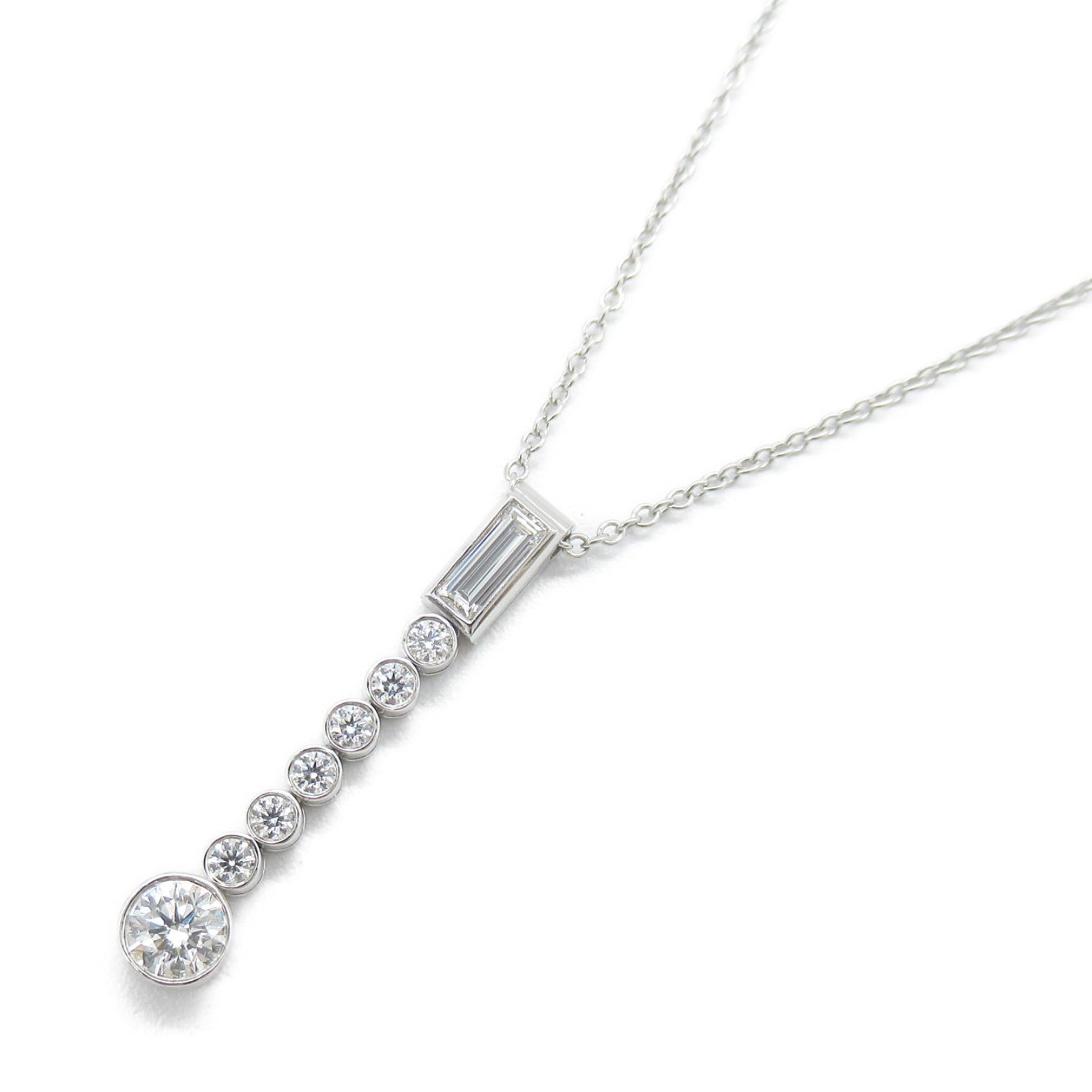 TIFFANY＆CO 【激減優惠】PT950鉑金Jazz Drop Necklace鑽石項鍊