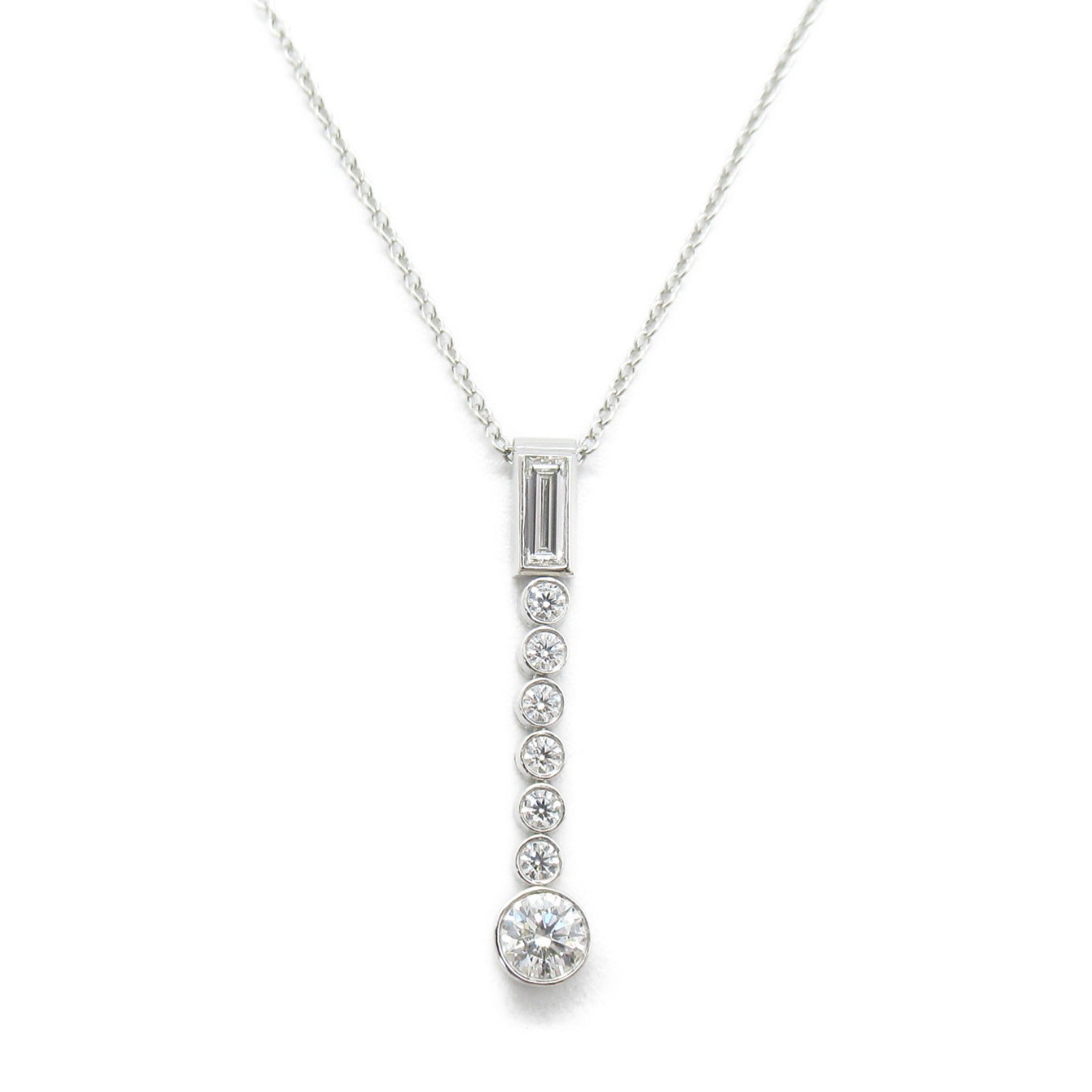 TIFFANY＆CO 【激減優惠】PT950鉑金Jazz Drop Necklace鑽石項鍊