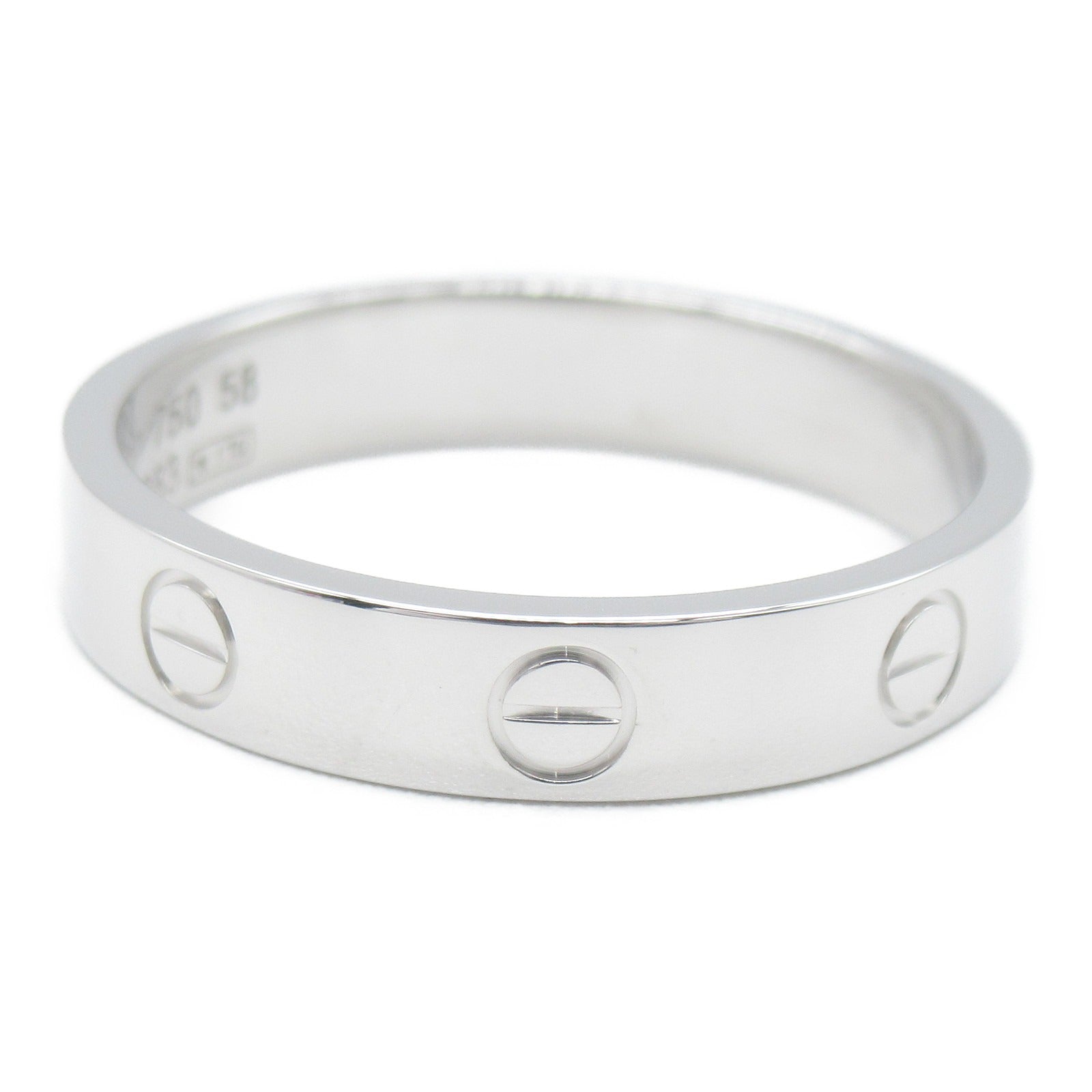 CARTIER 18K白金Love Wedding Ring戒指Cartier#58/JP#17.5/US#8.25