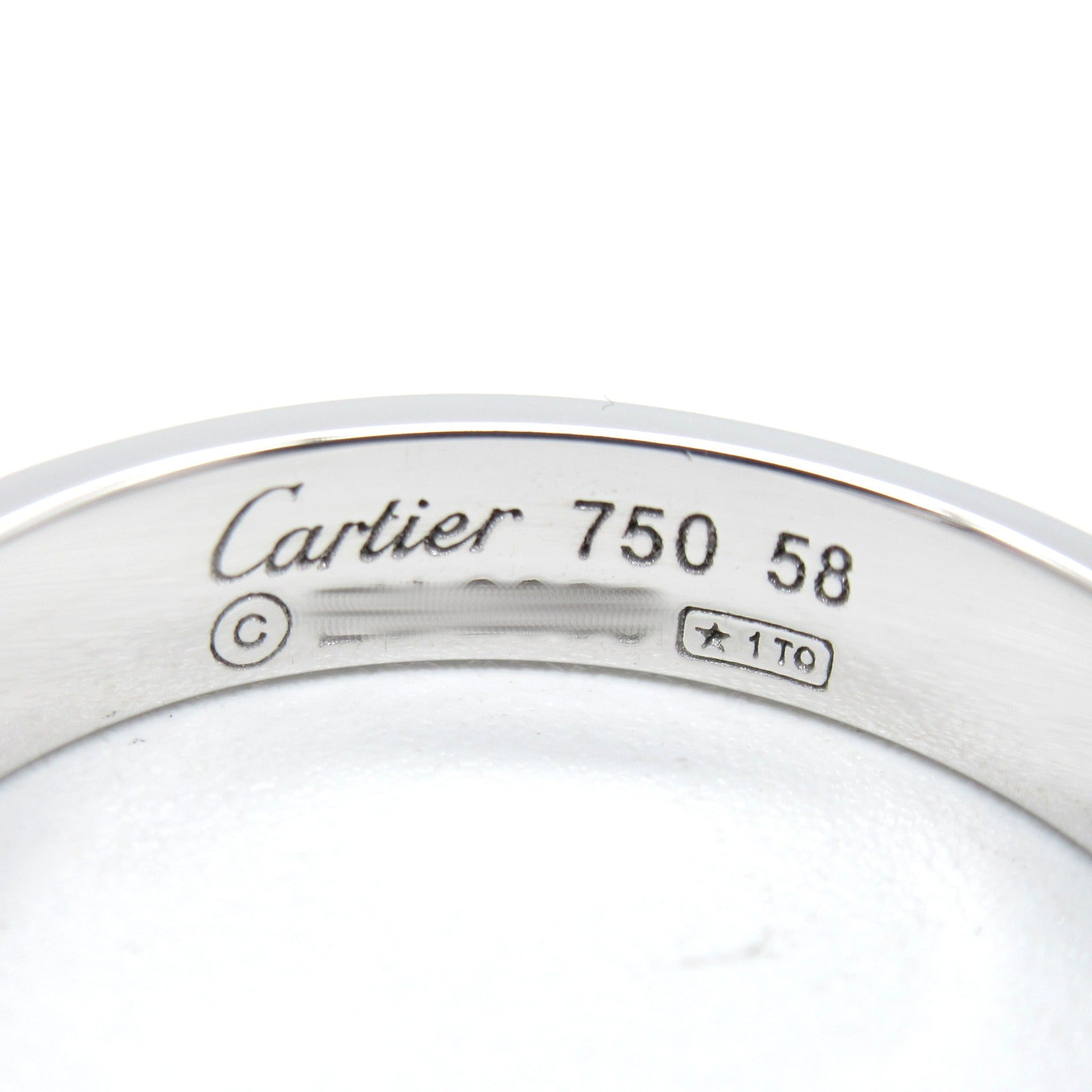 CARTIER 18K白金Love Wedding Ring戒指Cartier#58/JP#17.5/US#8.25