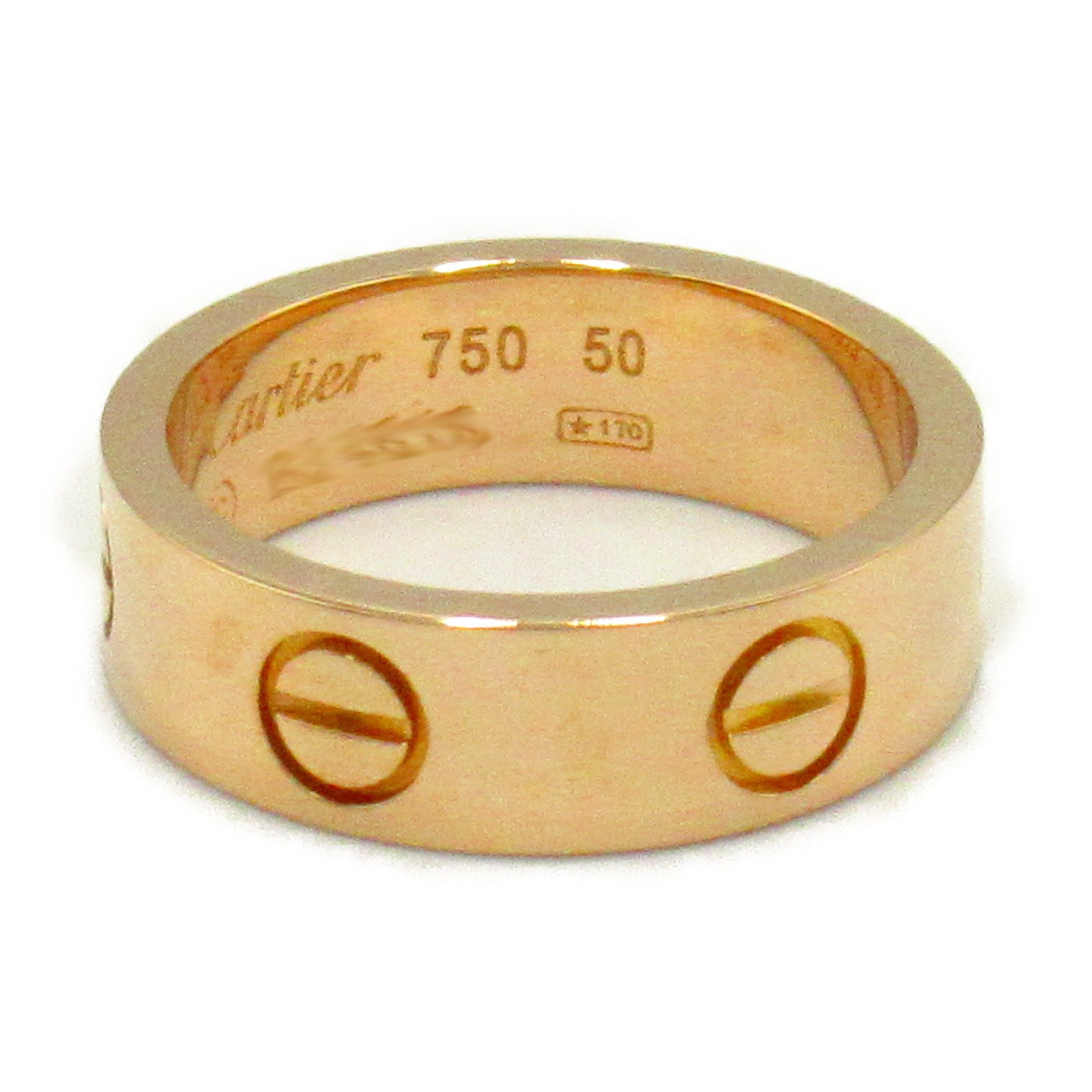 CARTIER 18K玫瑰金Love Ring戒指Cartier#50/US#5.25