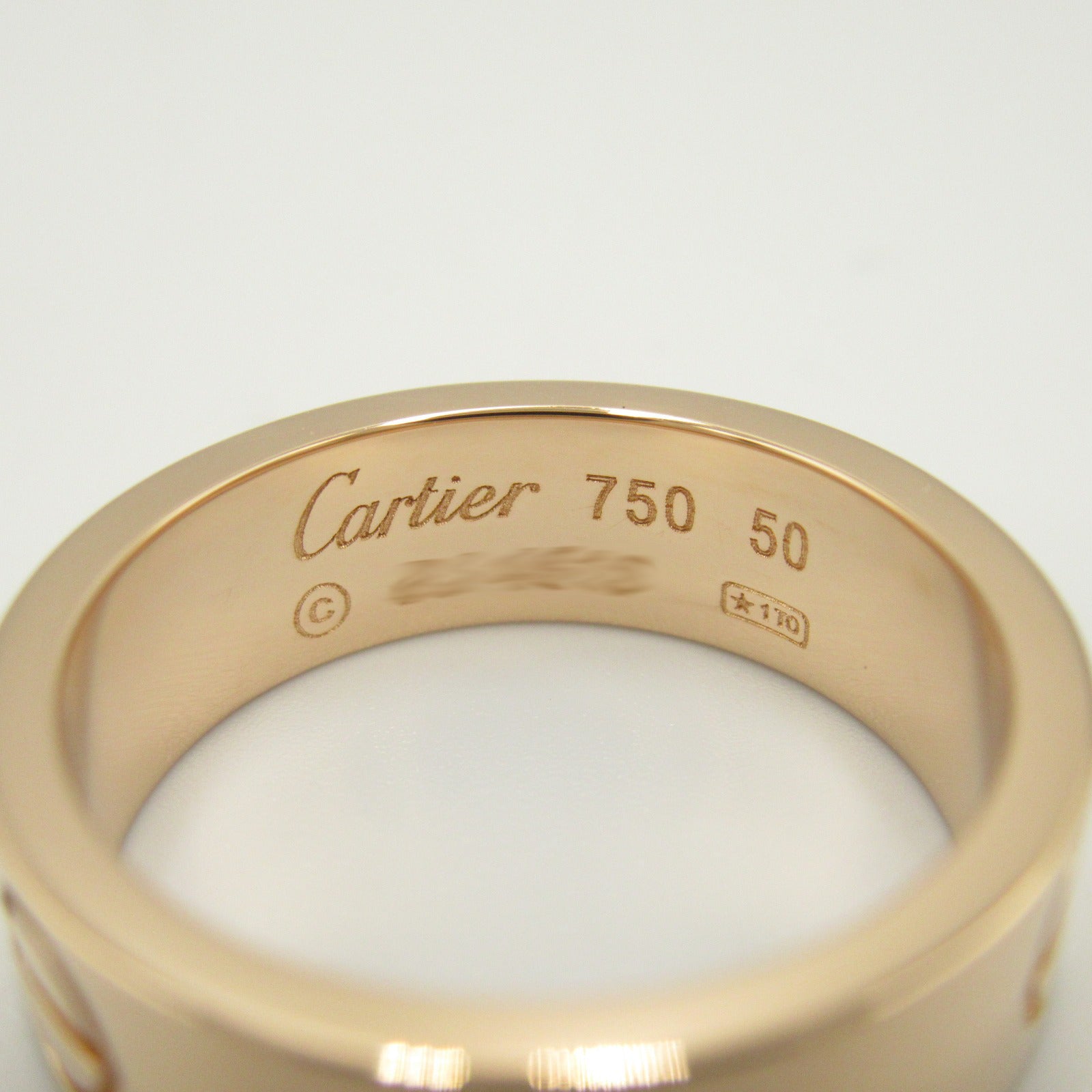 CARTIER 18K玫瑰金Love Ring戒指Cartier#50/US#5.25