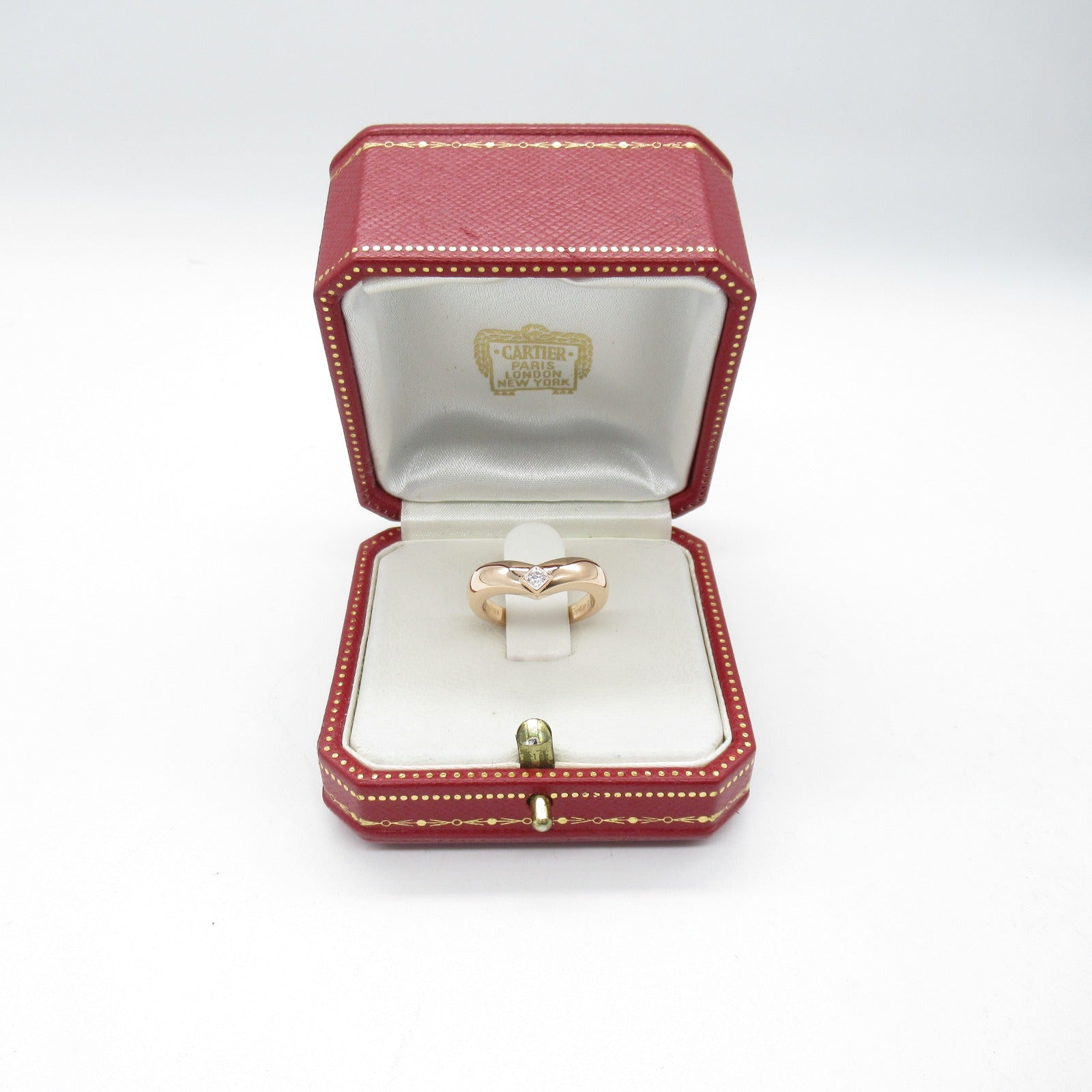 CARTIER 18K玫瑰金Triandre Diamond Ring鑽石戒指US#7.5/Cartier#55