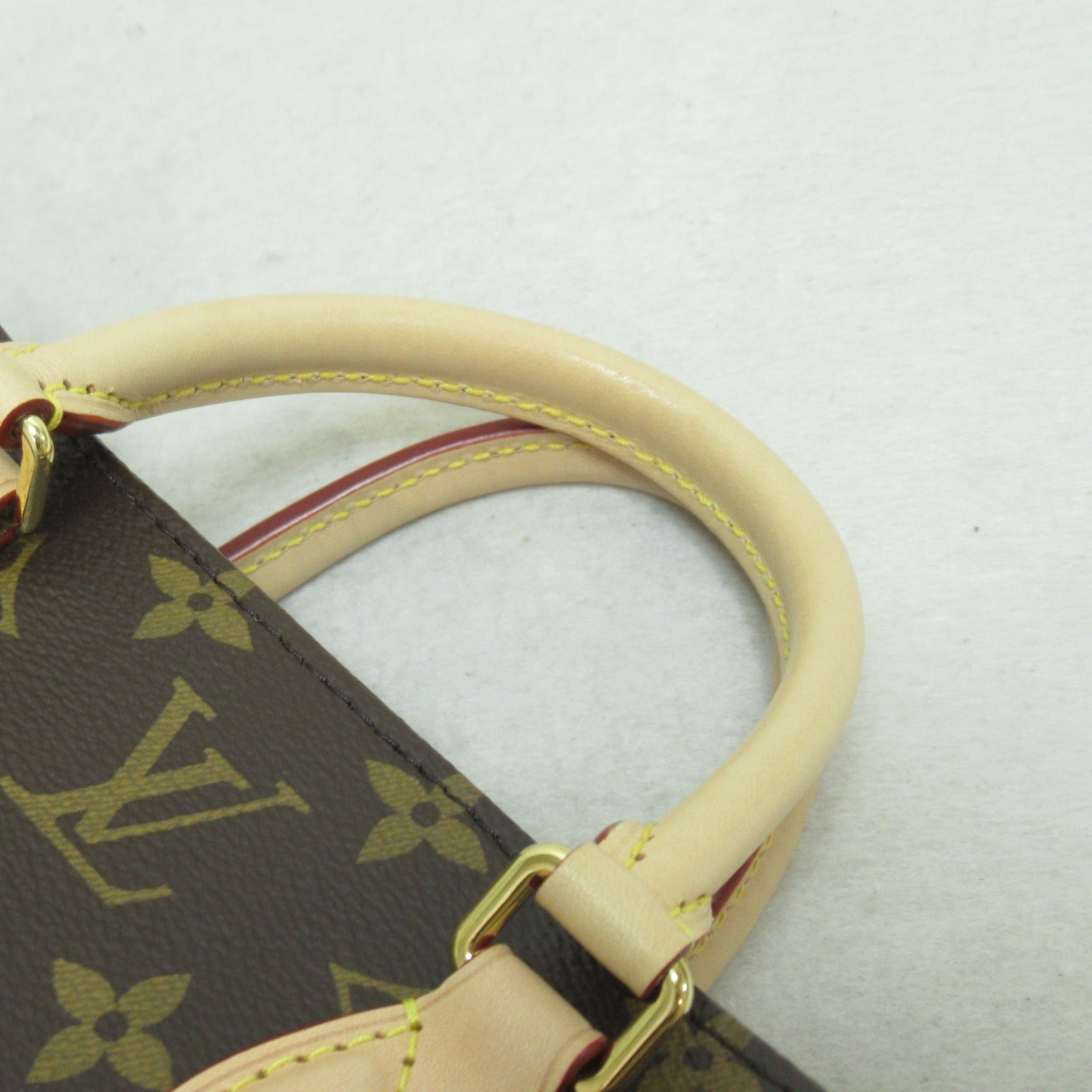 LOUIS VUITTON Monogram Sac Plat BB 2 Way Bag金扣手挽肩背兩用袋啡色