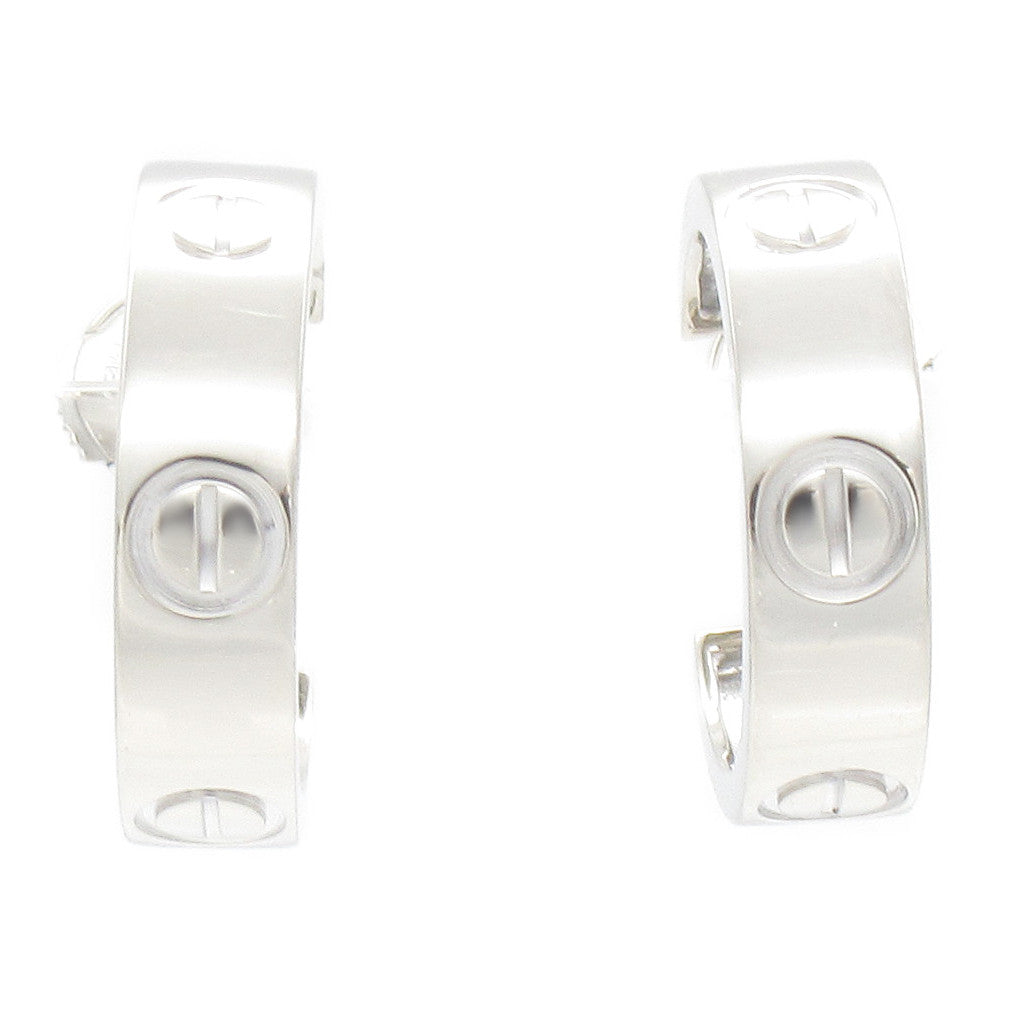 CARTIER 18K白金Love Earrings耳環