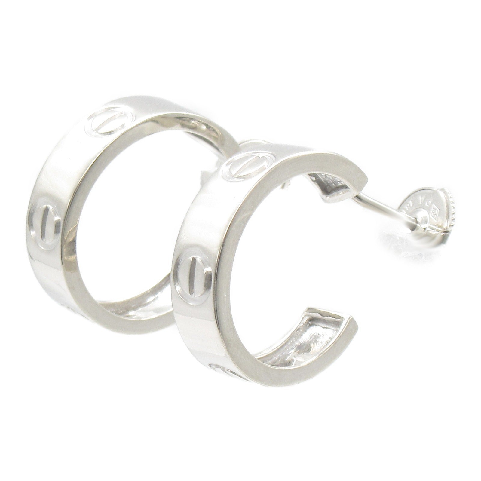 CARTIER 18K白金Love Earrings耳環