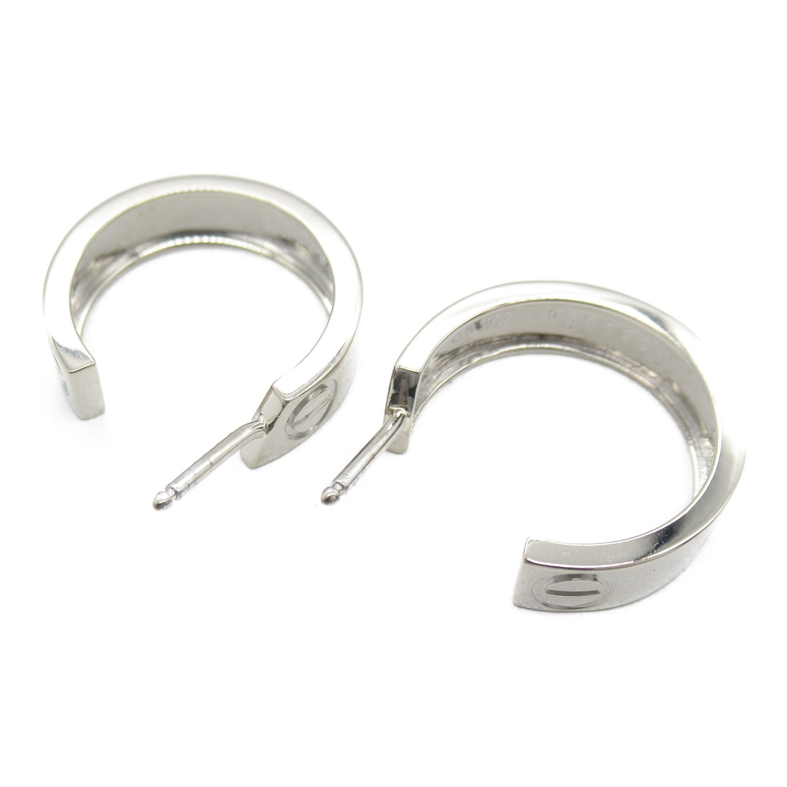 CARTIER 18K白金Love Earrings耳環
