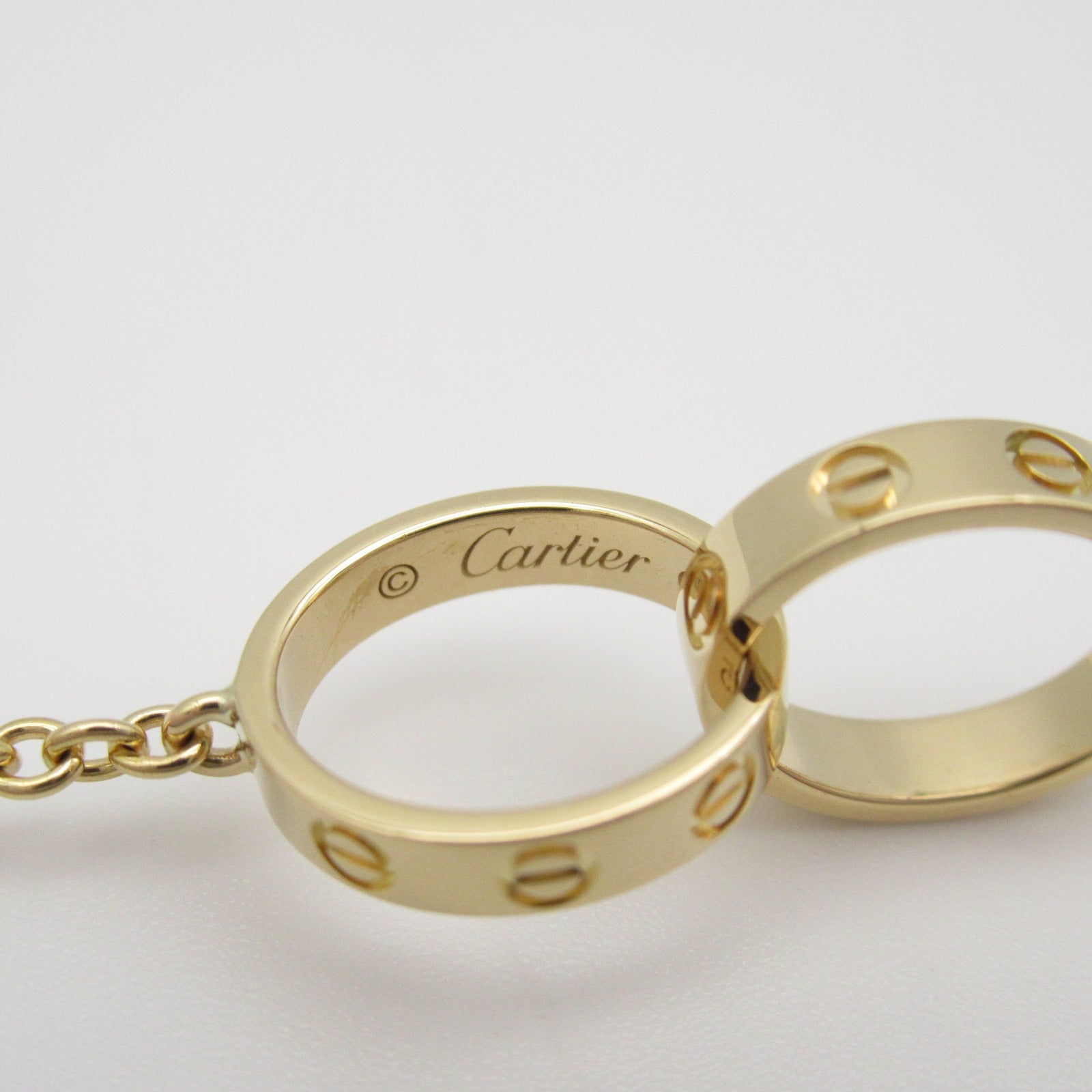 CARTIER 18K黃金Baby love necklace項鍊金色