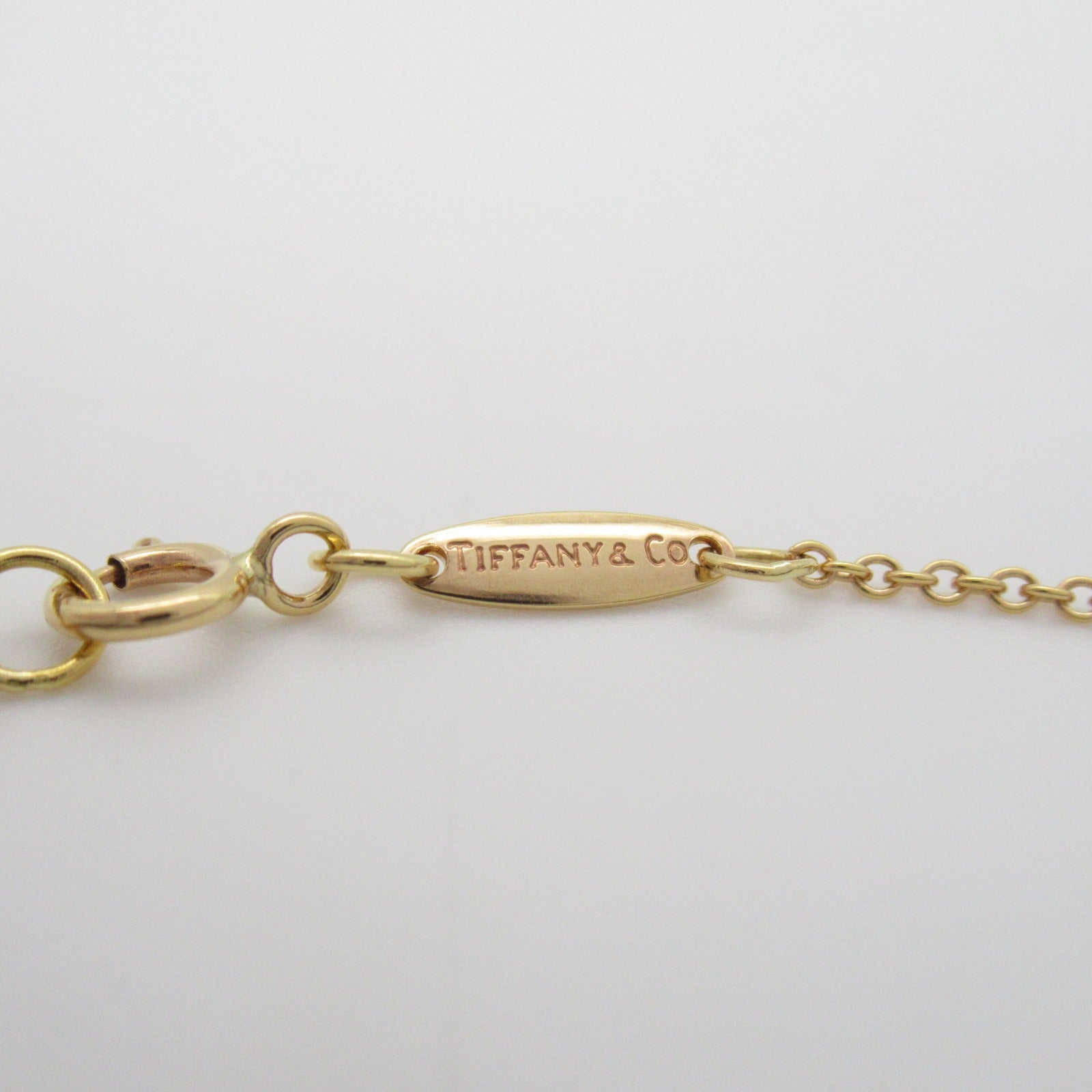 TIFFANY＆CO 18K玫瑰金Visa yard diamond Necklace鑽石項鍊