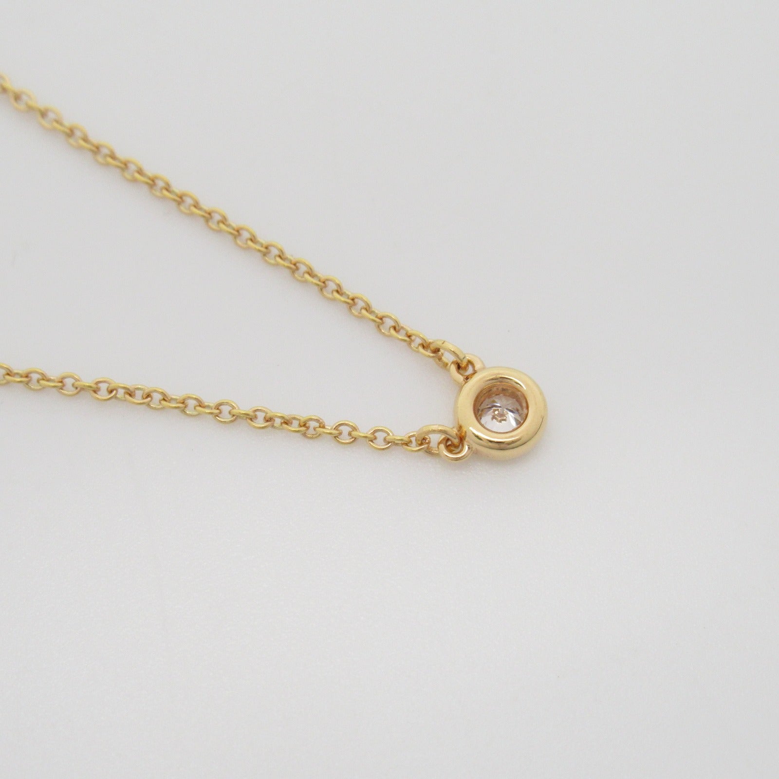 TIFFANY＆CO 18K玫瑰金Visa yard diamond Necklace鑽石項鍊