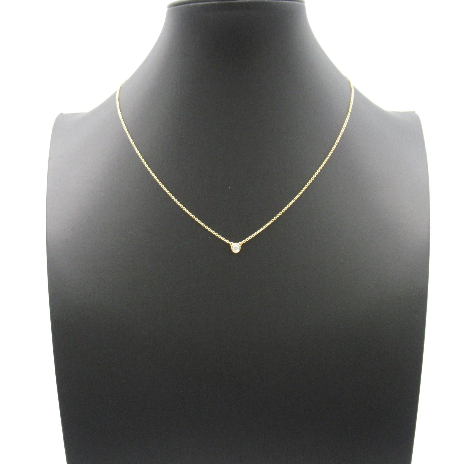 TIFFANY＆CO 18K玫瑰金Visa yard diamond Necklace鑽石項鍊