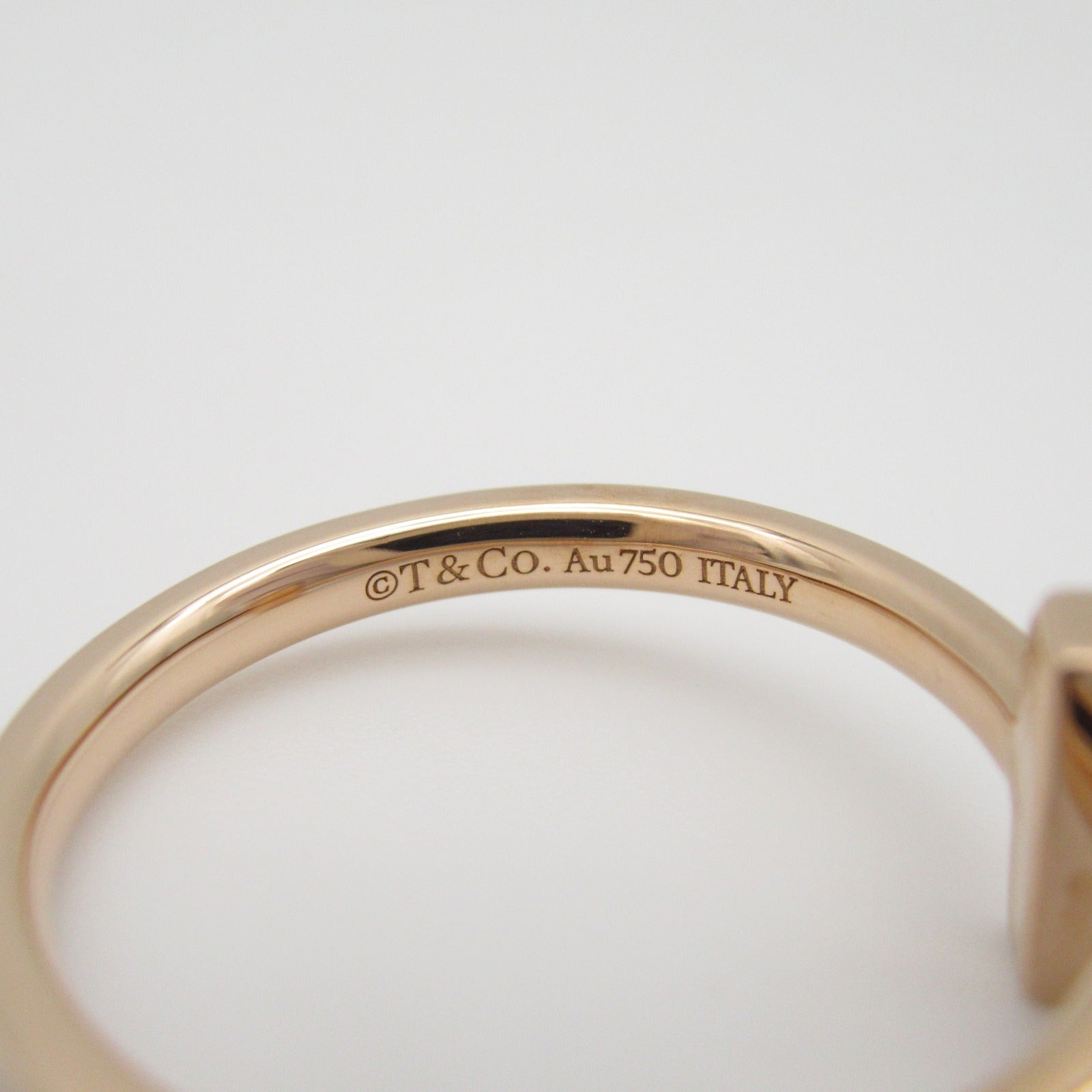 TIFFANY＆CO 【激減優惠】18K玫瑰金T One Narrow Ring戒指US#5.75