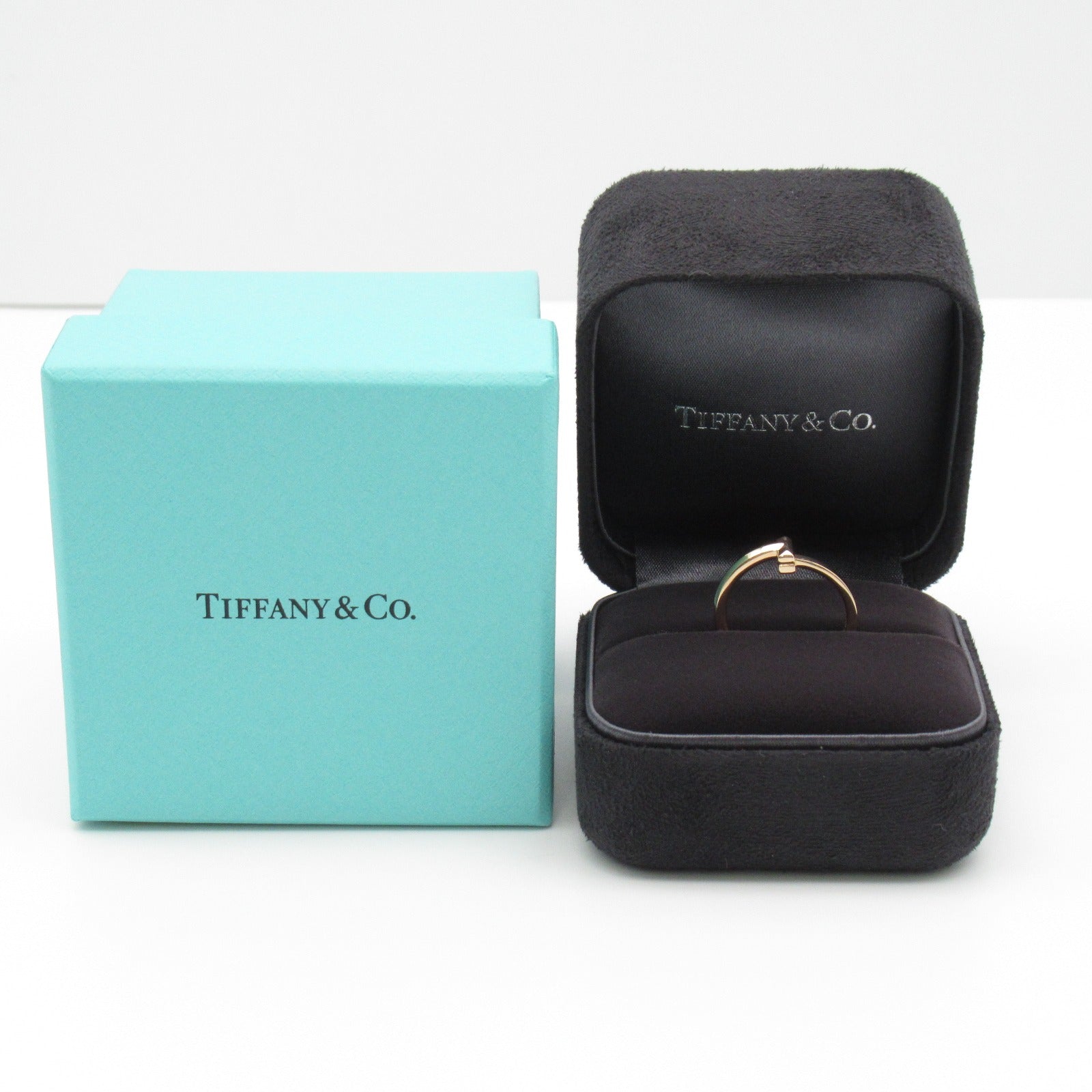 TIFFANY＆CO 【激減優惠】18K玫瑰金T One Narrow Ring戒指US#5.75