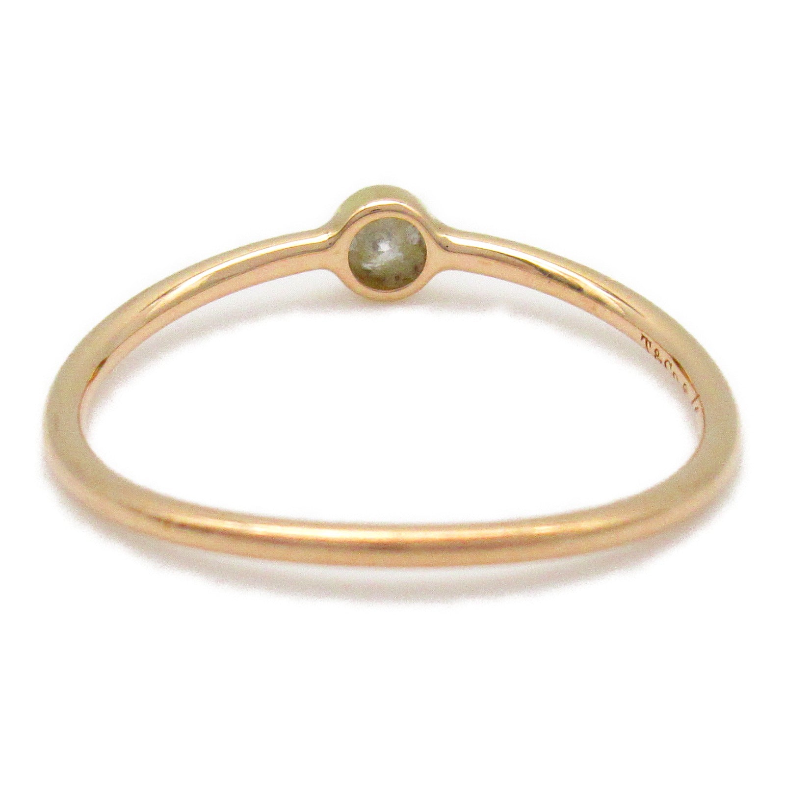 TIFFANY＆CO 【激減優惠】18K玫瑰金Wave 1P Diamond Ring鑽石戒指US#6.25
