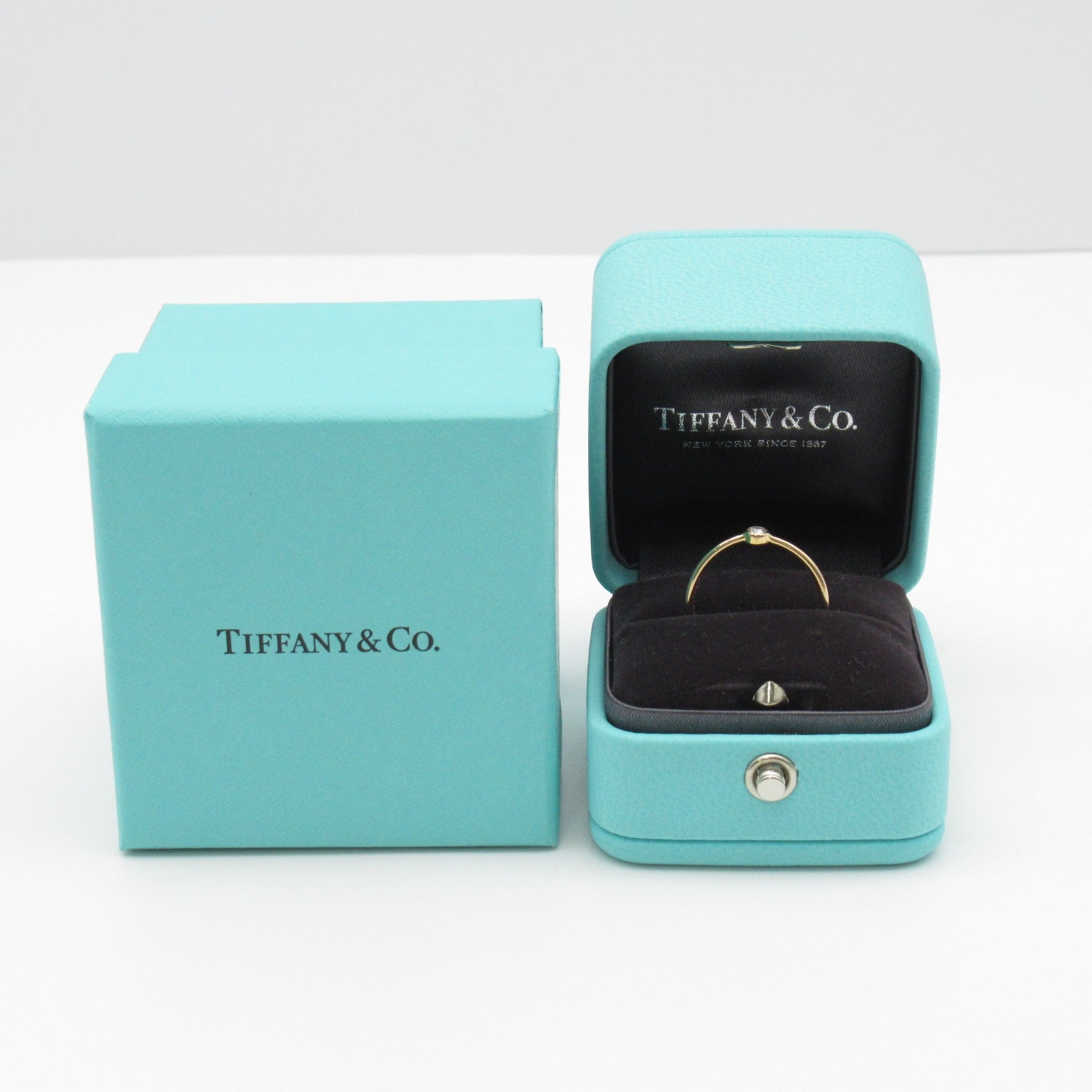 TIFFANY＆CO 【激減優惠】18K玫瑰金Wave 1P Diamond Ring鑽石戒指US#6.25