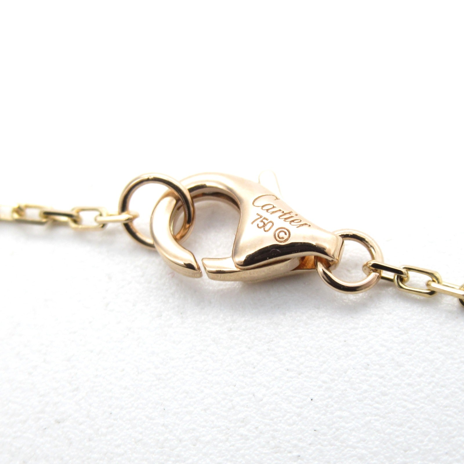 CARTIER 18K黃金/白金/玫瑰金Trinity Heart Diamond Necklace鑽石項鍊