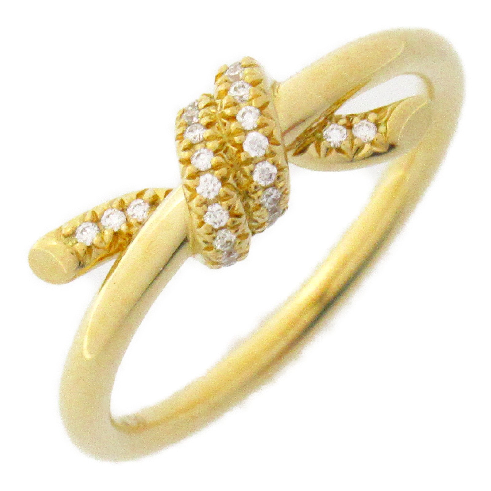 TIFFANY＆CO 【激減優惠】18K黃金Note diamond ring鑽石戒指US#4.75