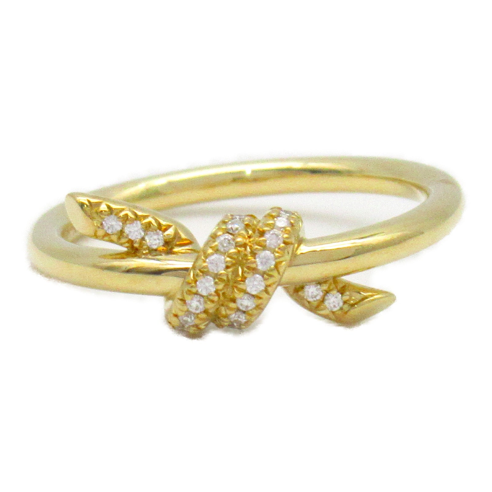 TIFFANY＆CO 【激減優惠】18K黃金Note diamond ring鑽石戒指US#4.75