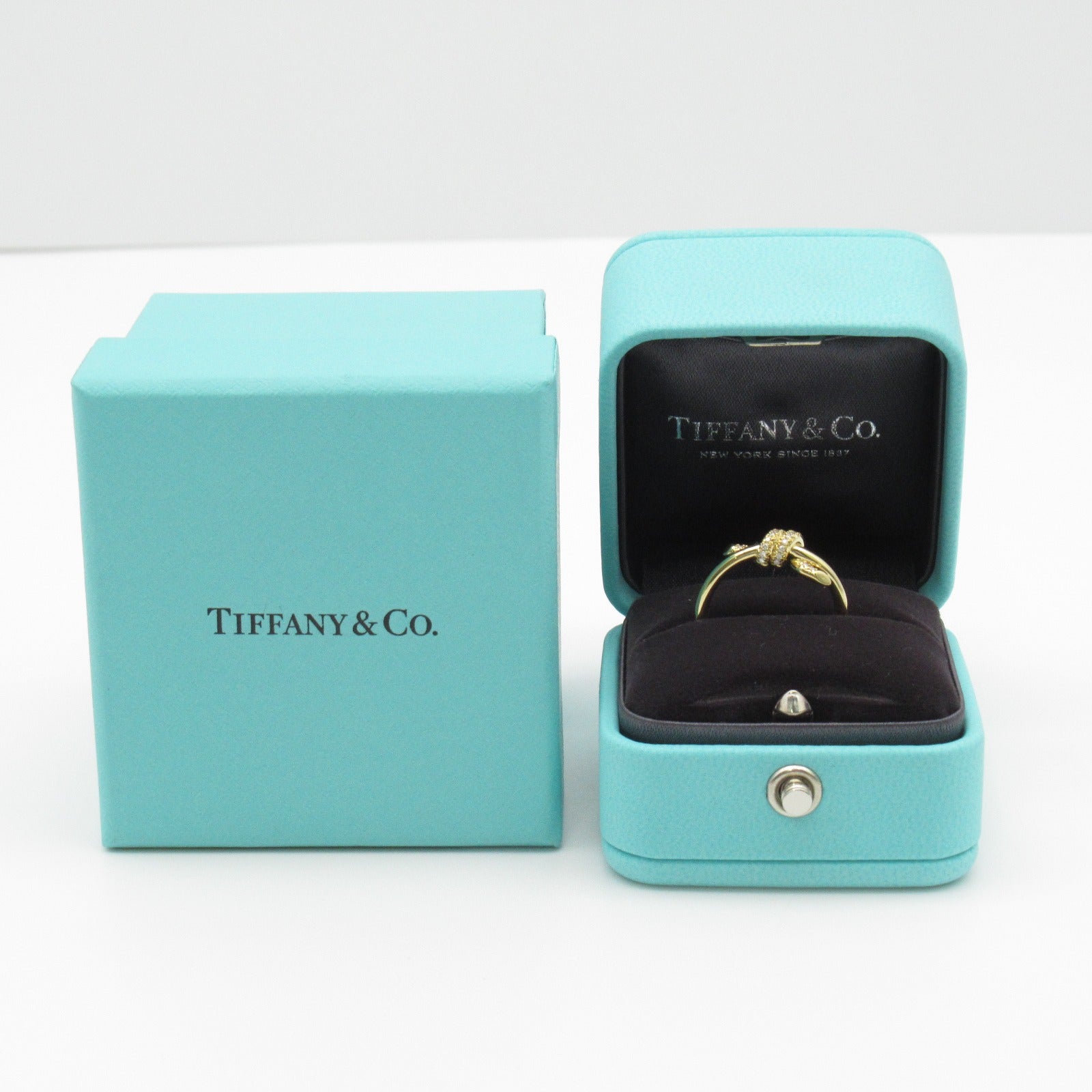 TIFFANY＆CO 【激減優惠】18K黃金Note diamond ring鑽石戒指US#4.75