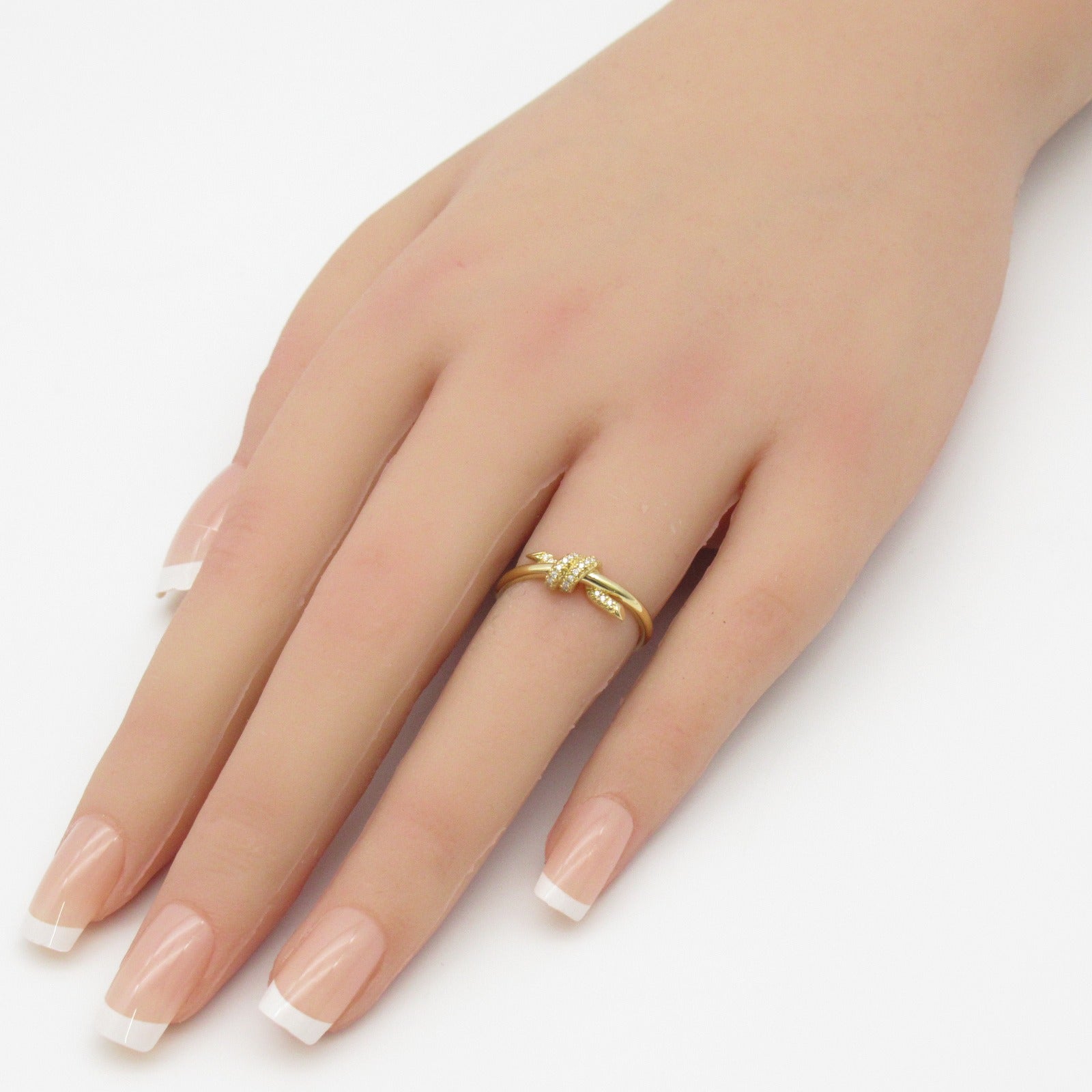 TIFFANY＆CO 【激減優惠】18K黃金Note diamond ring鑽石戒指US#4.75