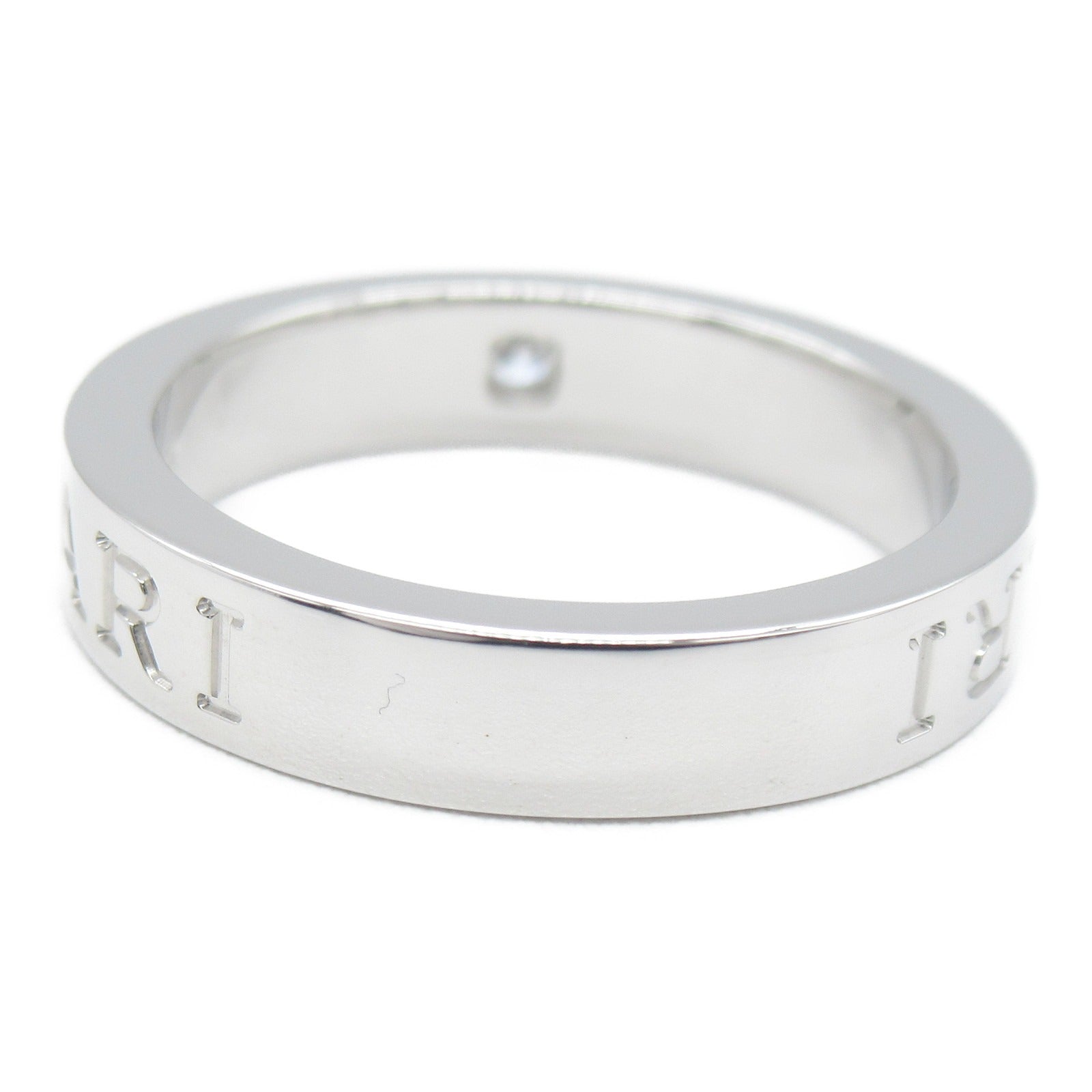 BVLGARI 【激減優惠】18K白金B-zero1 Double Logo Diamond Ring鑽石戒指Bvlgari#52/US#6