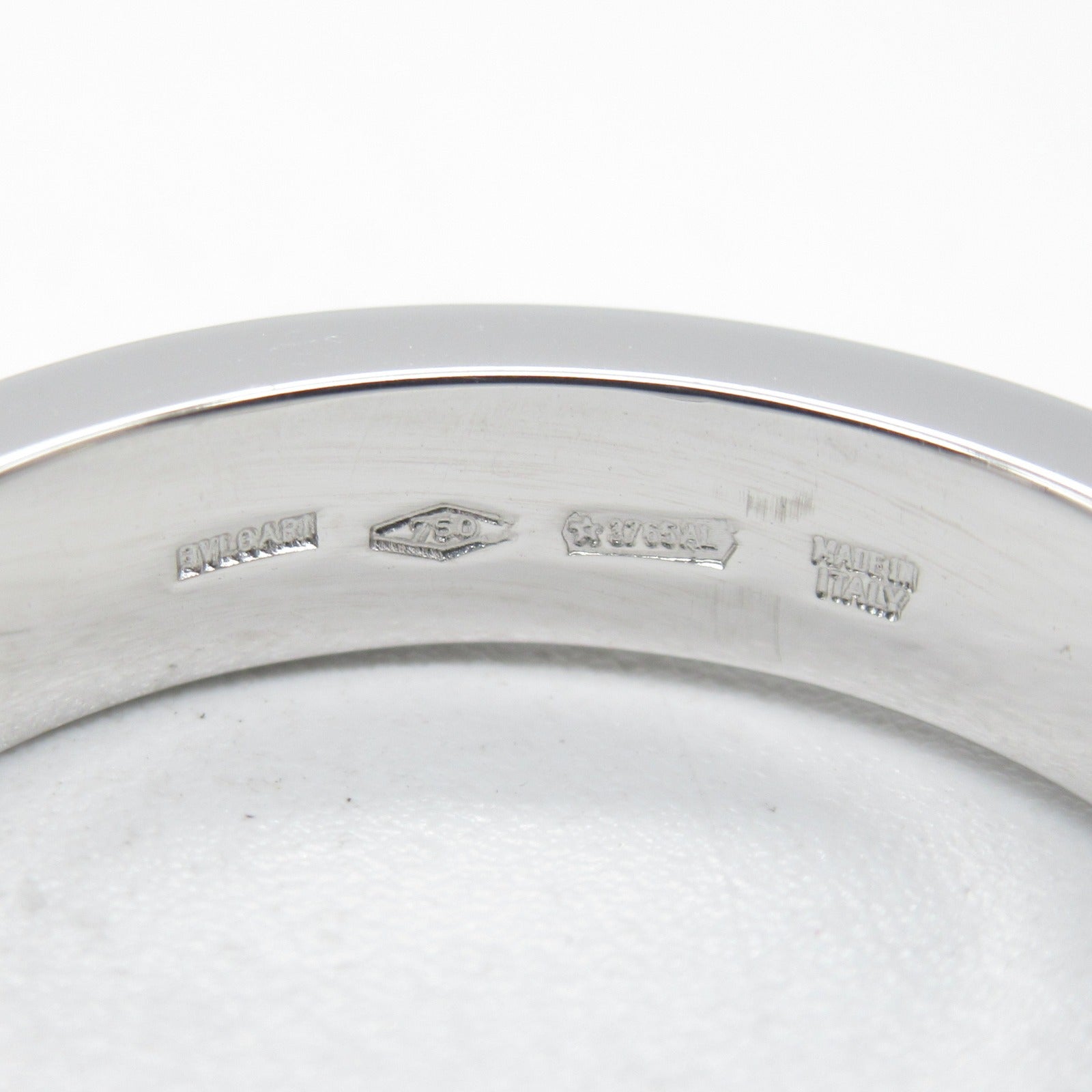 BVLGARI 【激減優惠】18K白金B-zero1 Double Logo Diamond Ring鑽石戒指Bvlgari#52/US#6