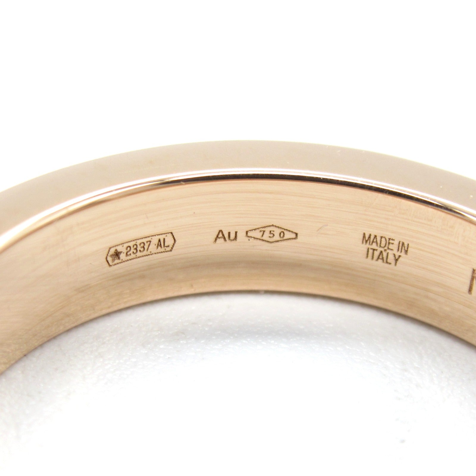 BVLGARI 18K玫瑰金B-zero1 Double Logo 1p Diamond鑽石戒指JP#11.5/US#6