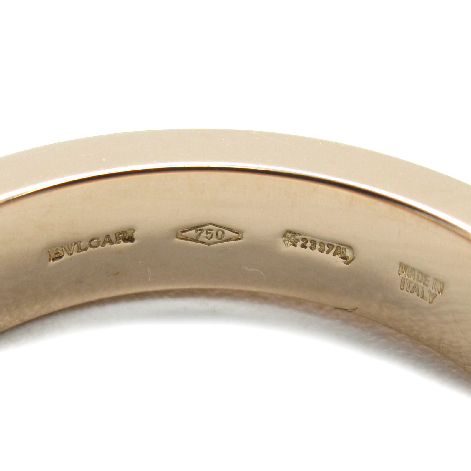BVLGARI 18K玫瑰金B-zero1 Double Logo 1p Diamond戒指Bvlgari#52/JP#11.5/US#6