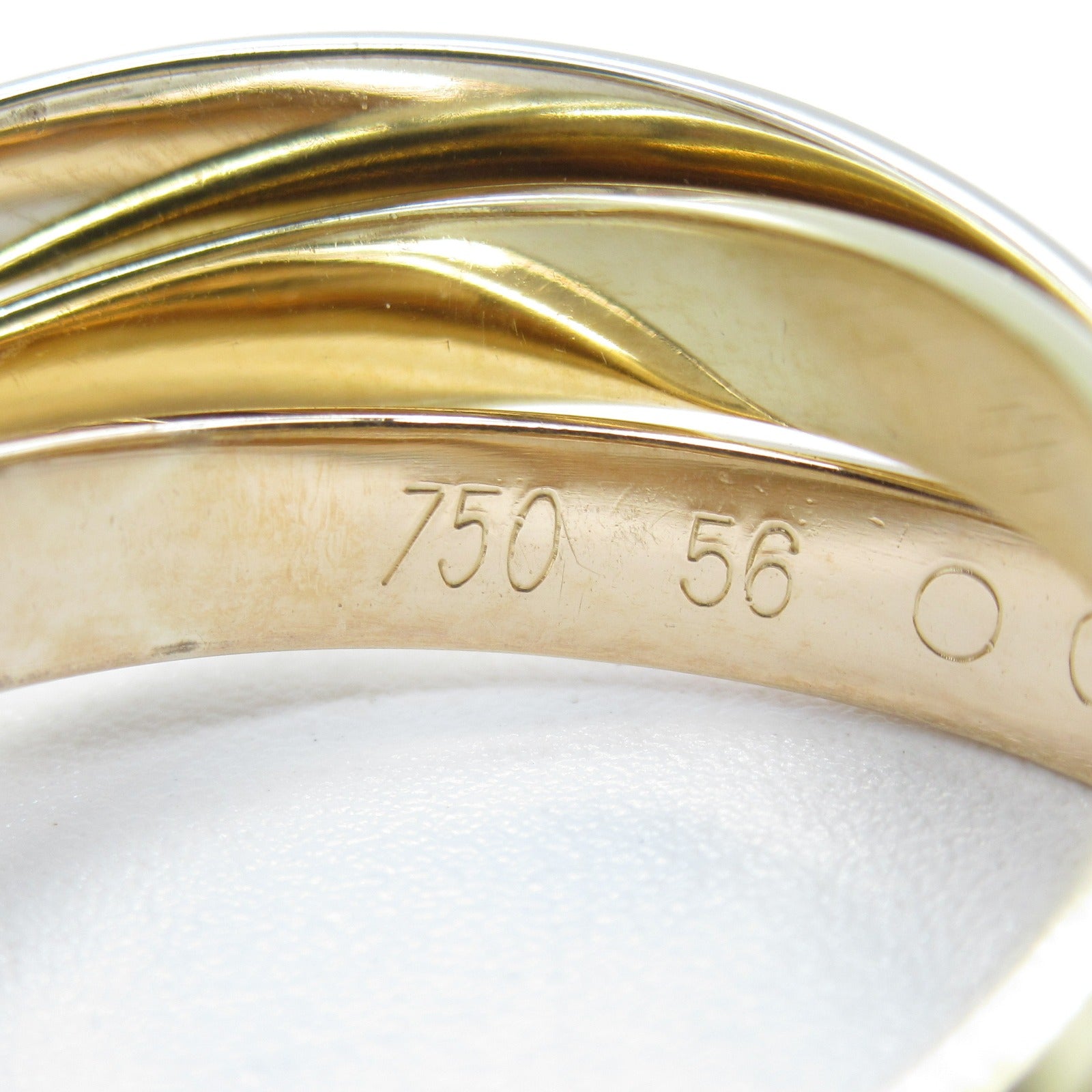 CARTIER 18K黃金玫瑰金Trinity Ring戒指Cartier#56/US#7.75