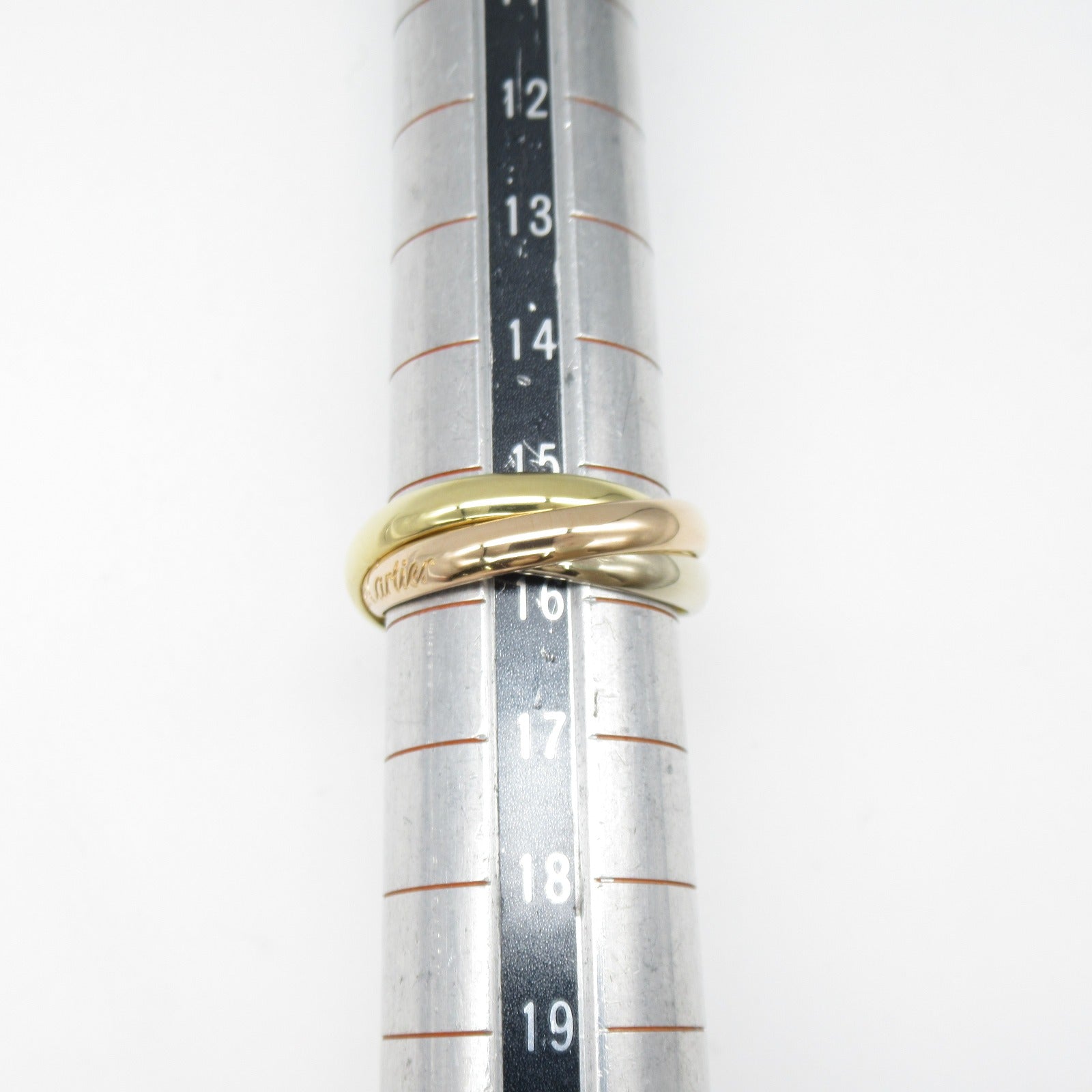 CARTIER 18K黃金玫瑰金Trinity Ring戒指Cartier#56/US#7.75