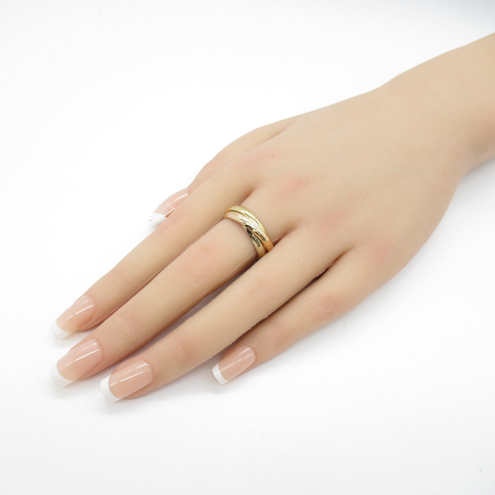 CARTIER 18K黃金玫瑰金Trinity Ring戒指Cartier#56/US#7.75