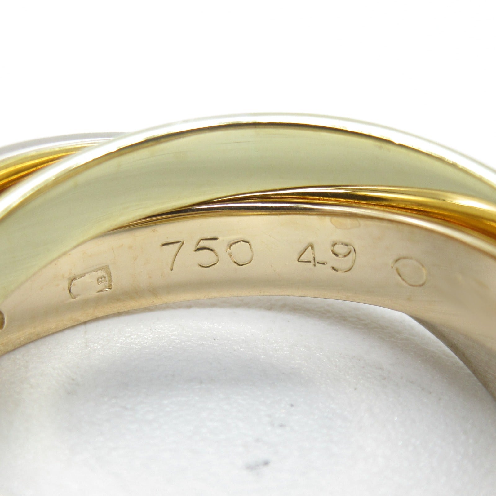 CARTIER 【激減優惠】18K黃金白金玫瑰金Trinity Ring戒指Cartier#49/US#4.75