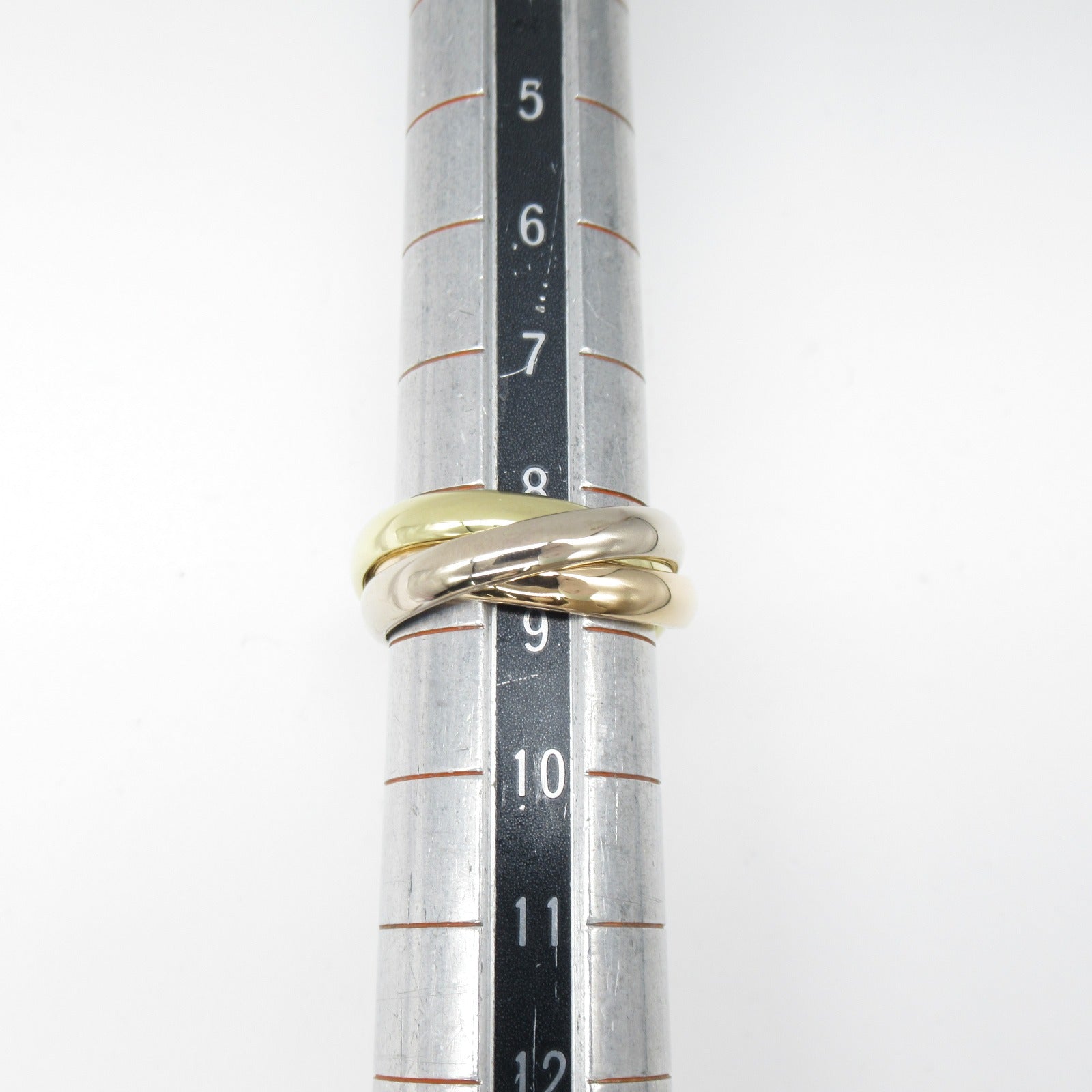 CARTIER 【激減優惠】18K黃金白金玫瑰金Trinity Ring戒指Cartier#49/US#4.75