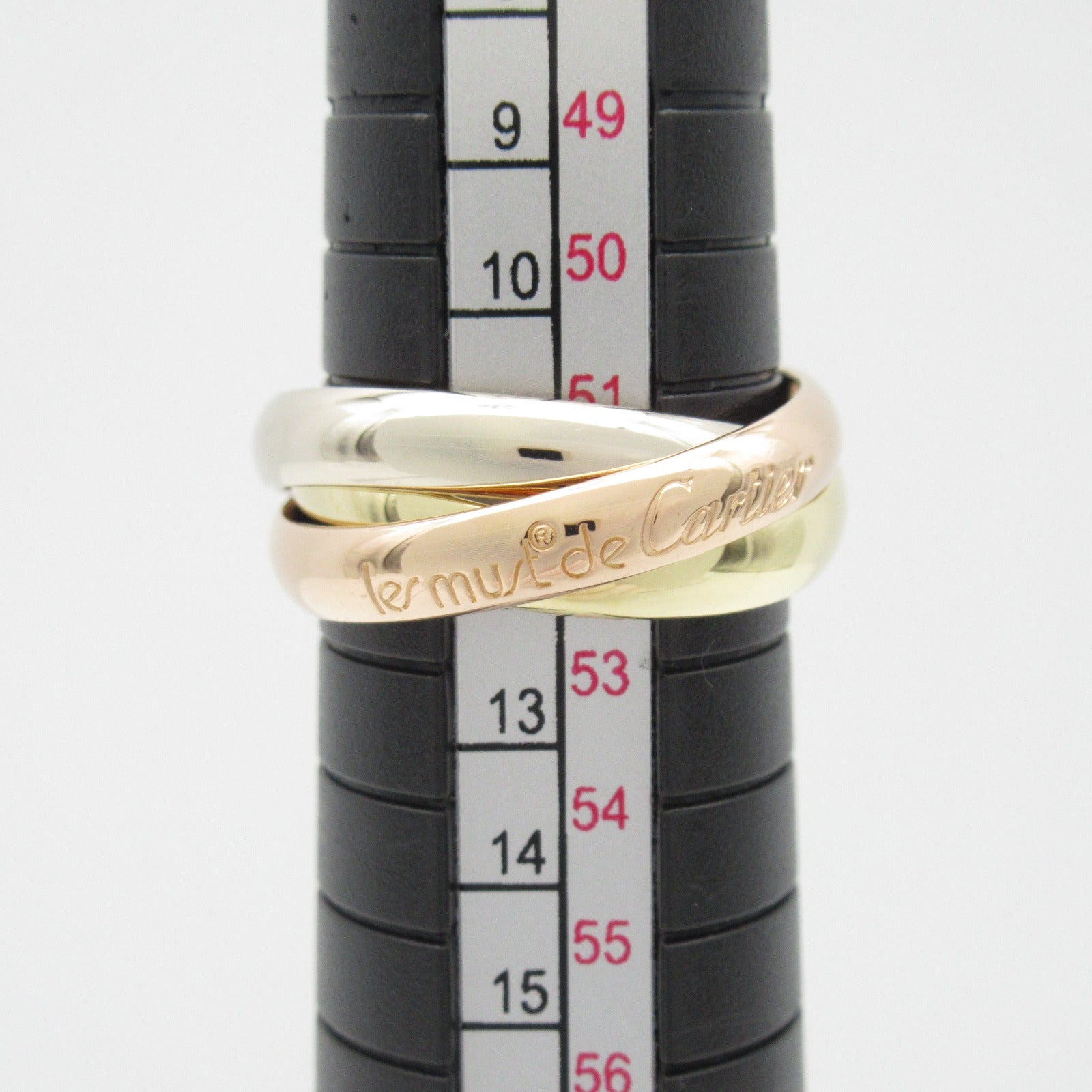 CARTIER 18K黃金白金玫瑰金Trinity Ring戒指Cartier#52/US#6