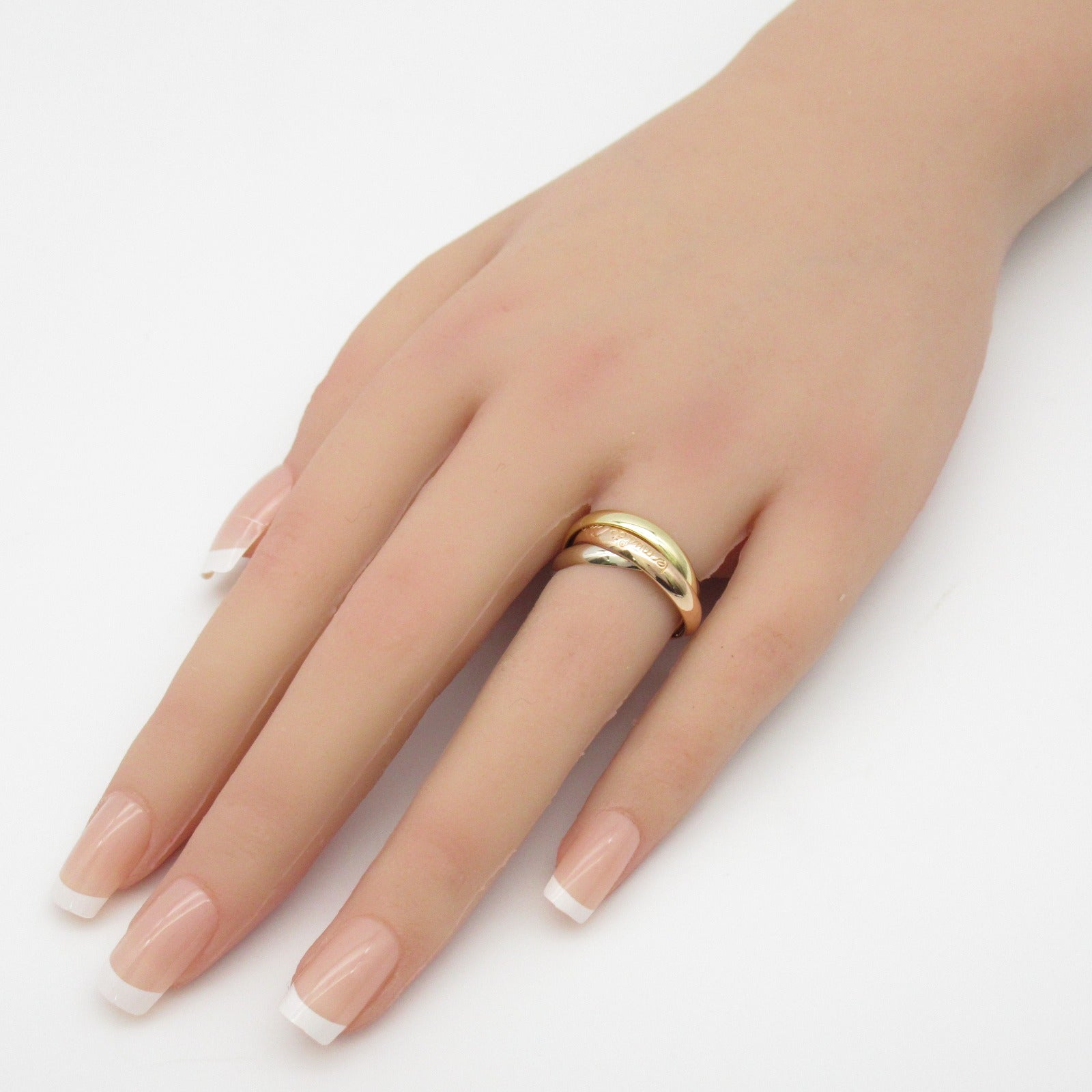 CARTIER 18K黃金白金玫瑰金Trinity Ring戒指Cartier#52/US#6