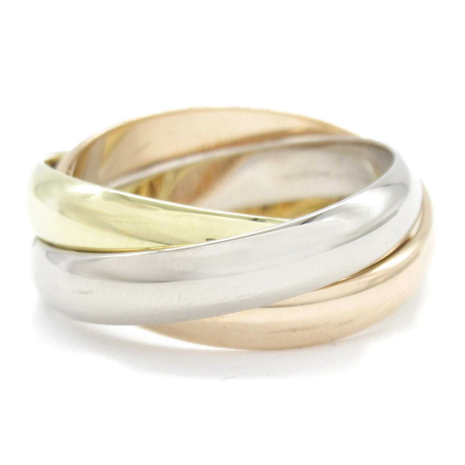CARTIER 18K黃金/白金/玫瑰金Trinity Ring戒指Cartier#51/US#5.65