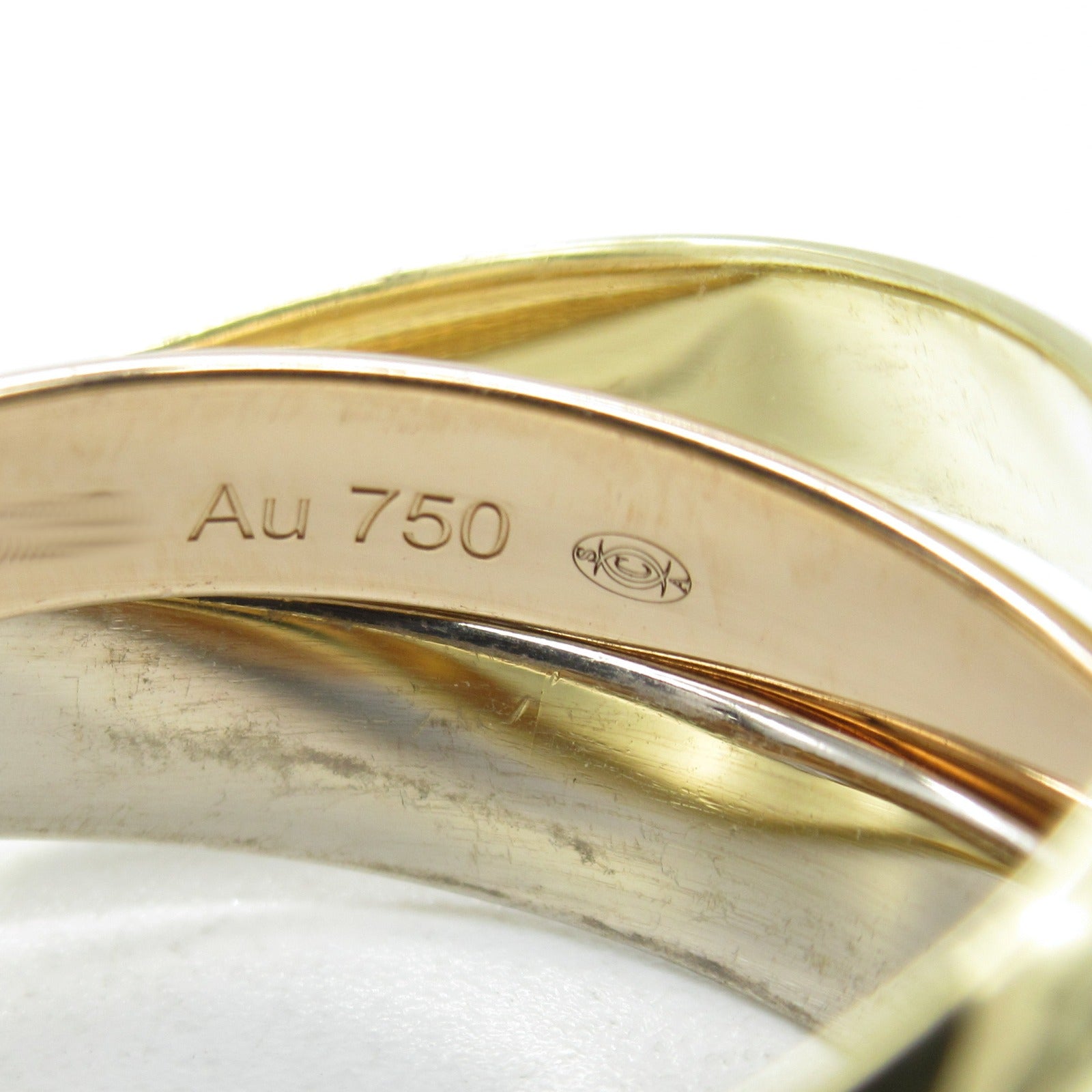 CARTIER 18K黃金/白金/玫瑰金Trinity Ring戒指Cartier#51/US#5.65