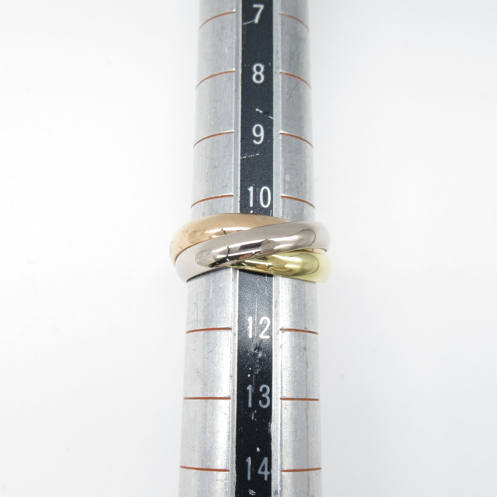 CARTIER 18K黃金/白金/玫瑰金Trinity Ring戒指Cartier#51/US#5.65