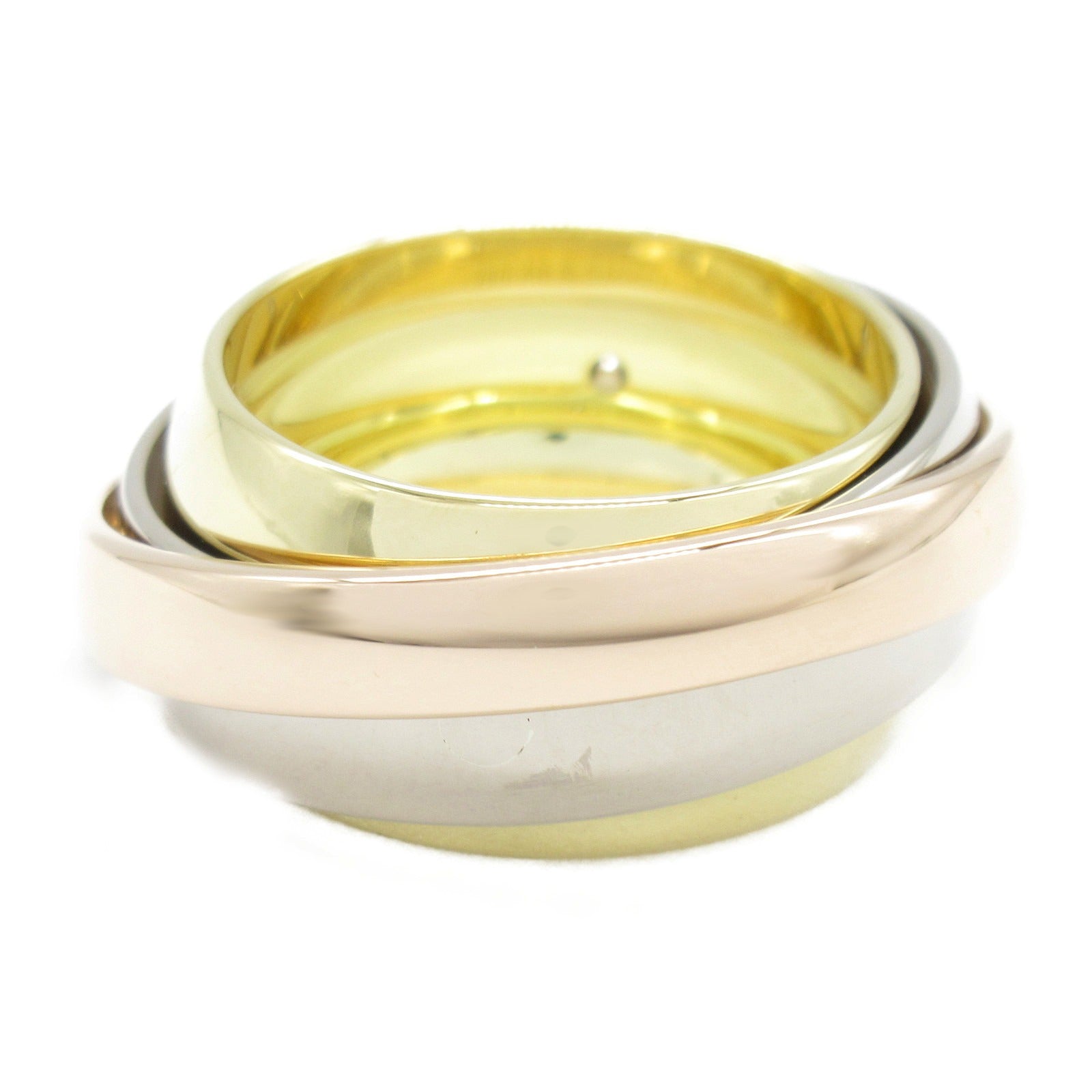 CARTIER 【激減優惠】18K黃金/白金/玫瑰金Must-ess trinity Ring戒指Cartier#48/US#4.75