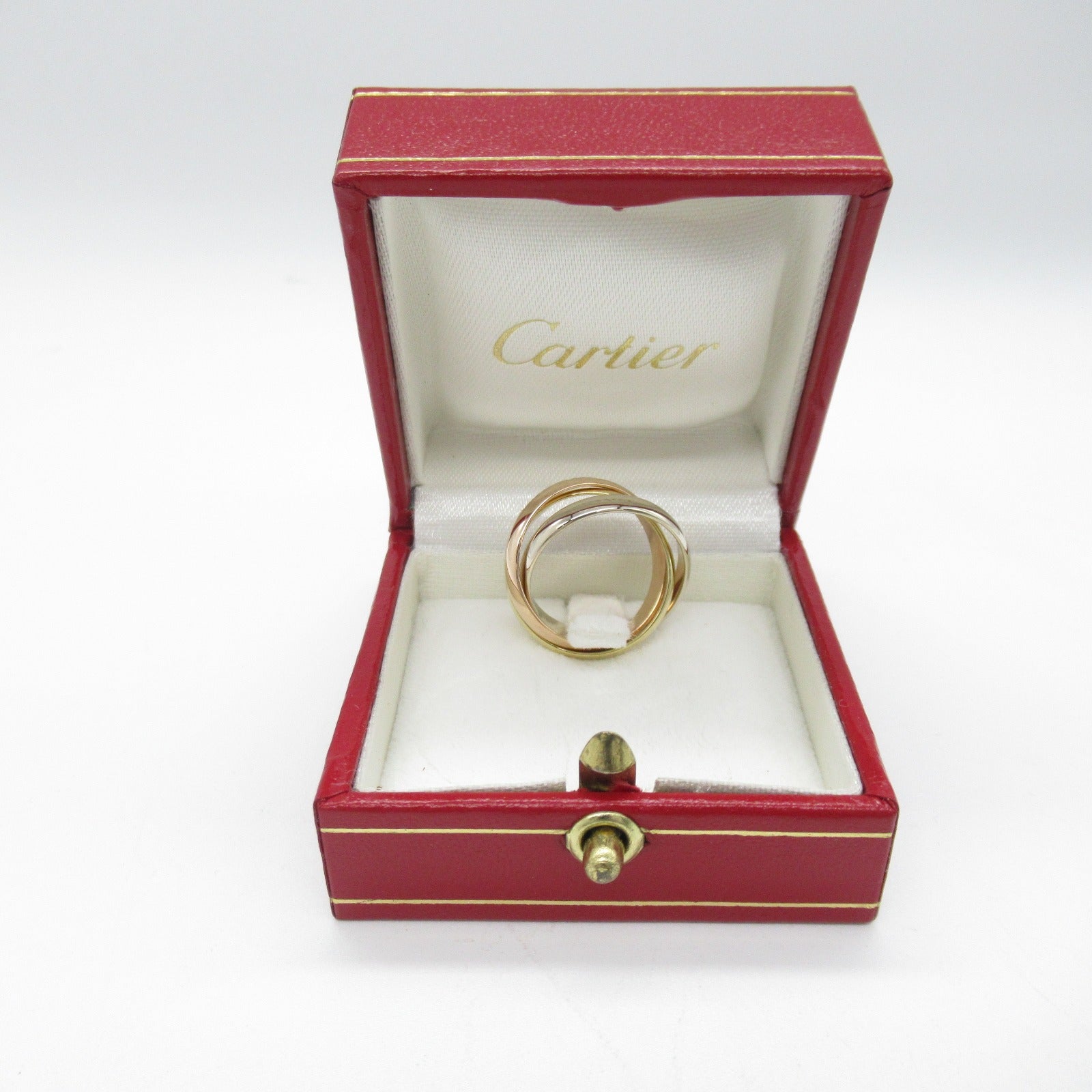 CARTIER 【激減優惠】18K黃金/白金/玫瑰金Trinity Ring戒指Cartier#51/US#5.75