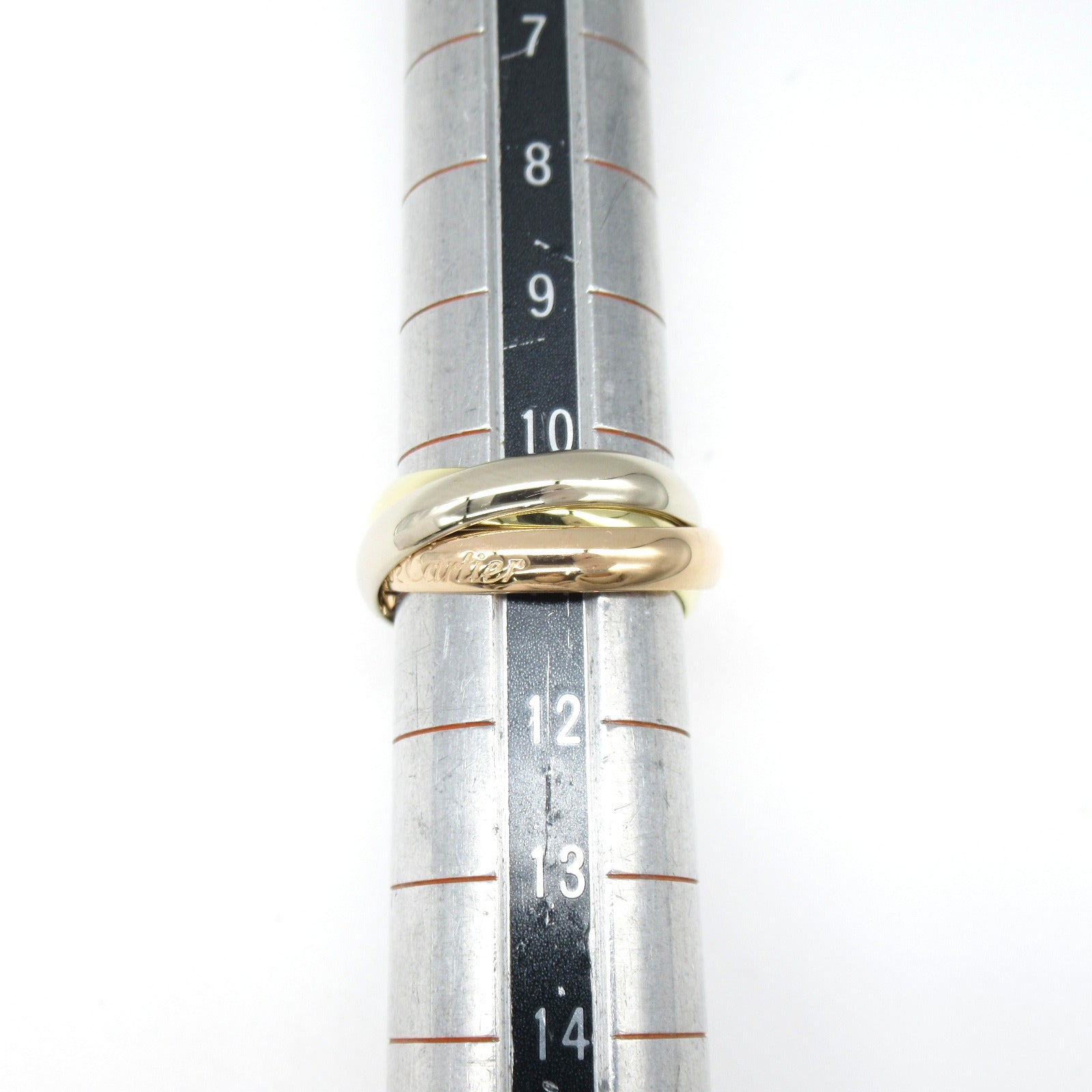 CARTIER 【激減優惠】18K黃金/白金/玫瑰金Trinity Ring戒指Cartier#51/US#5.75