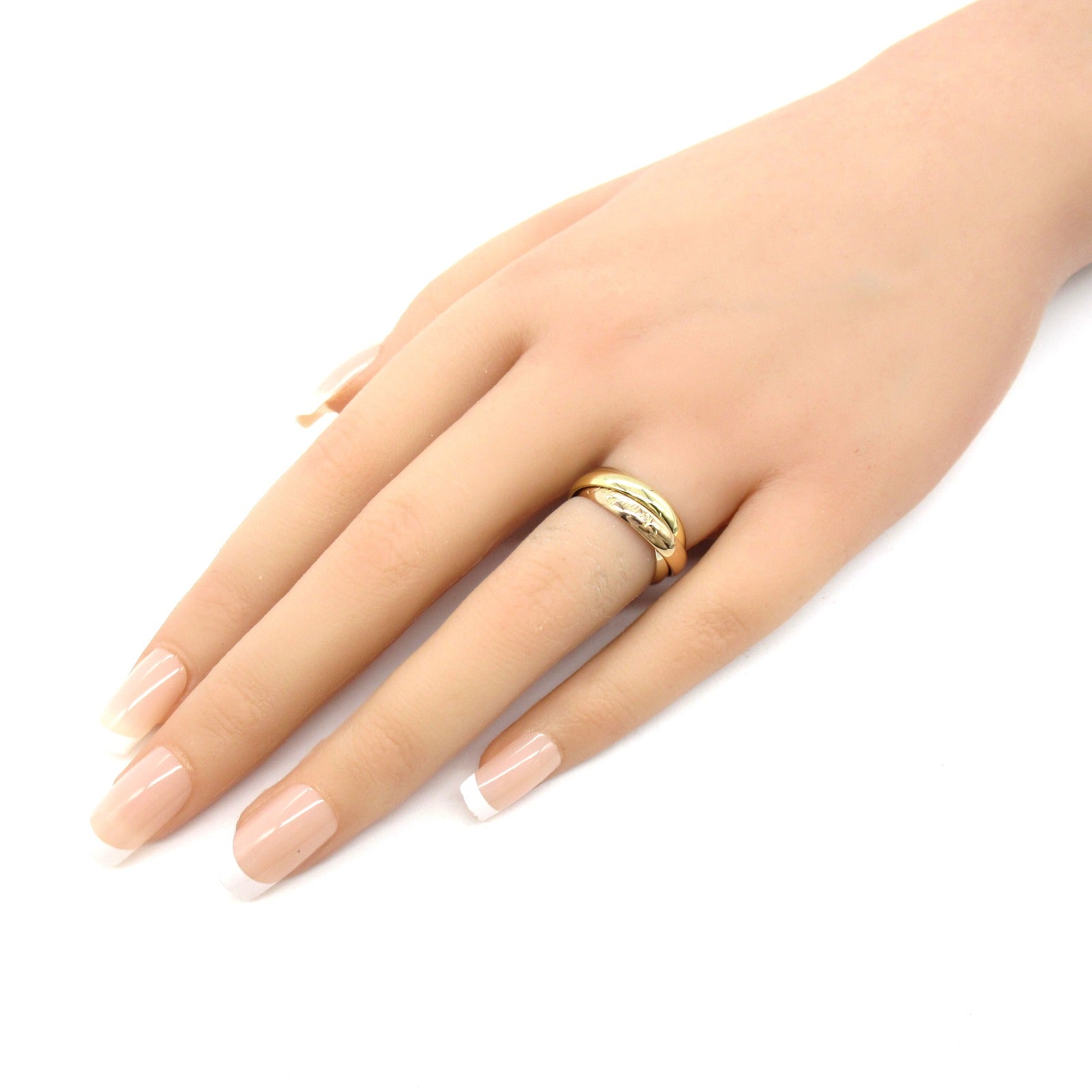 CARTIER 18K黃金/白金/玫瑰金Trinity Ring戒指Cartier#50/US#5.5