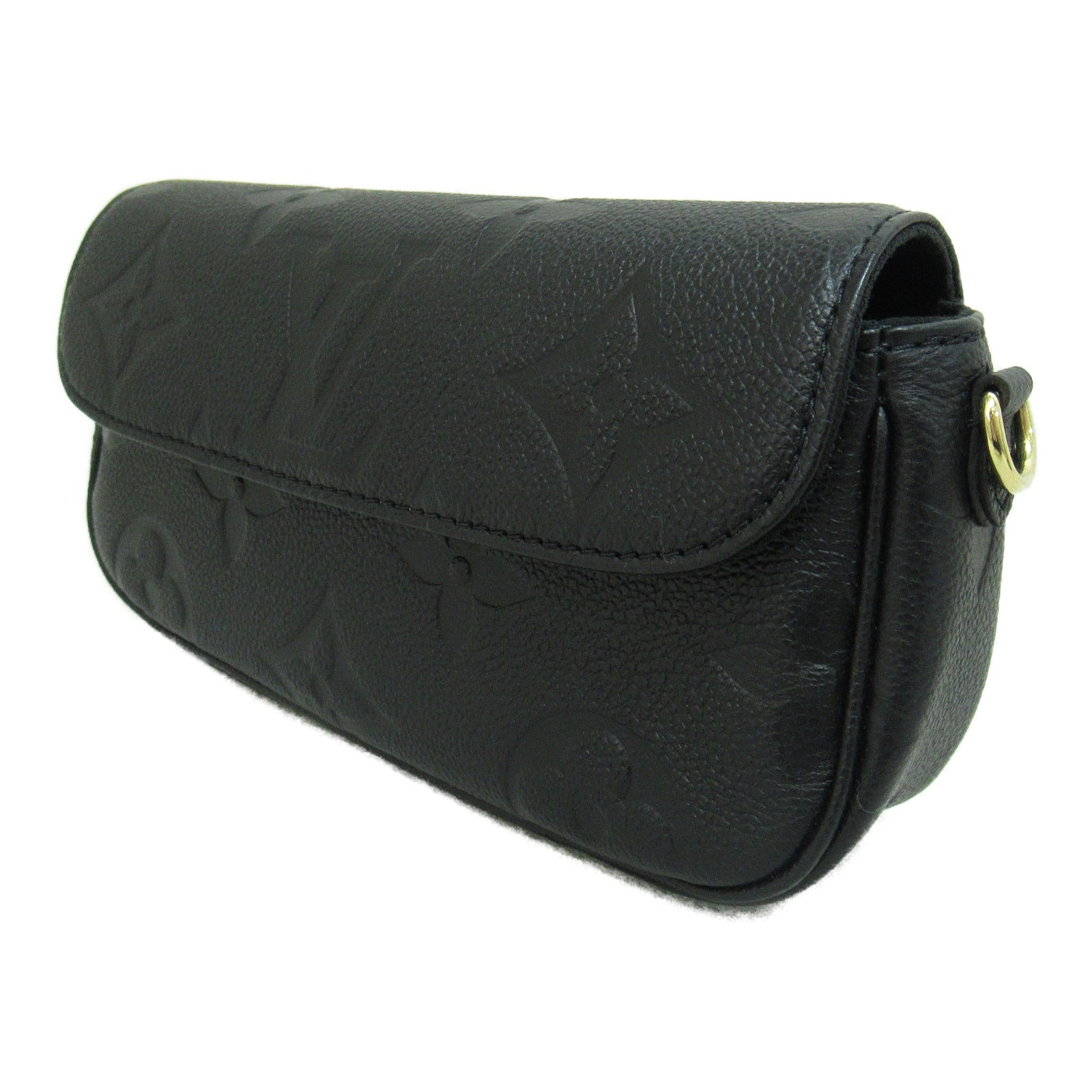 LOUIS VUITTON Monogram Empreinte Wallet On Chain Ivy金扣手挽肩背兩用袋黑色