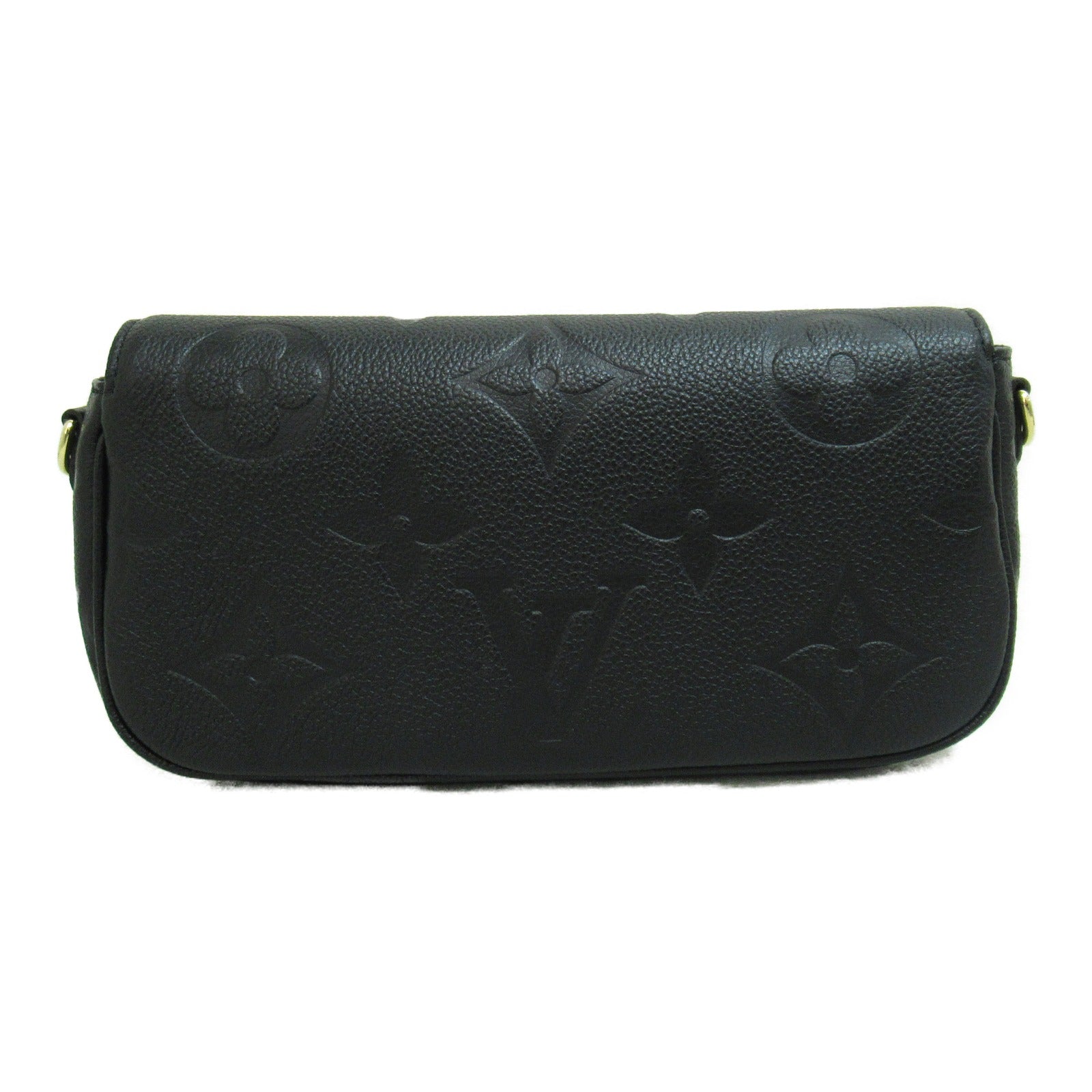 LOUIS VUITTON Monogram Empreinte Wallet On Chain Ivy金扣手挽肩背兩用袋黑色