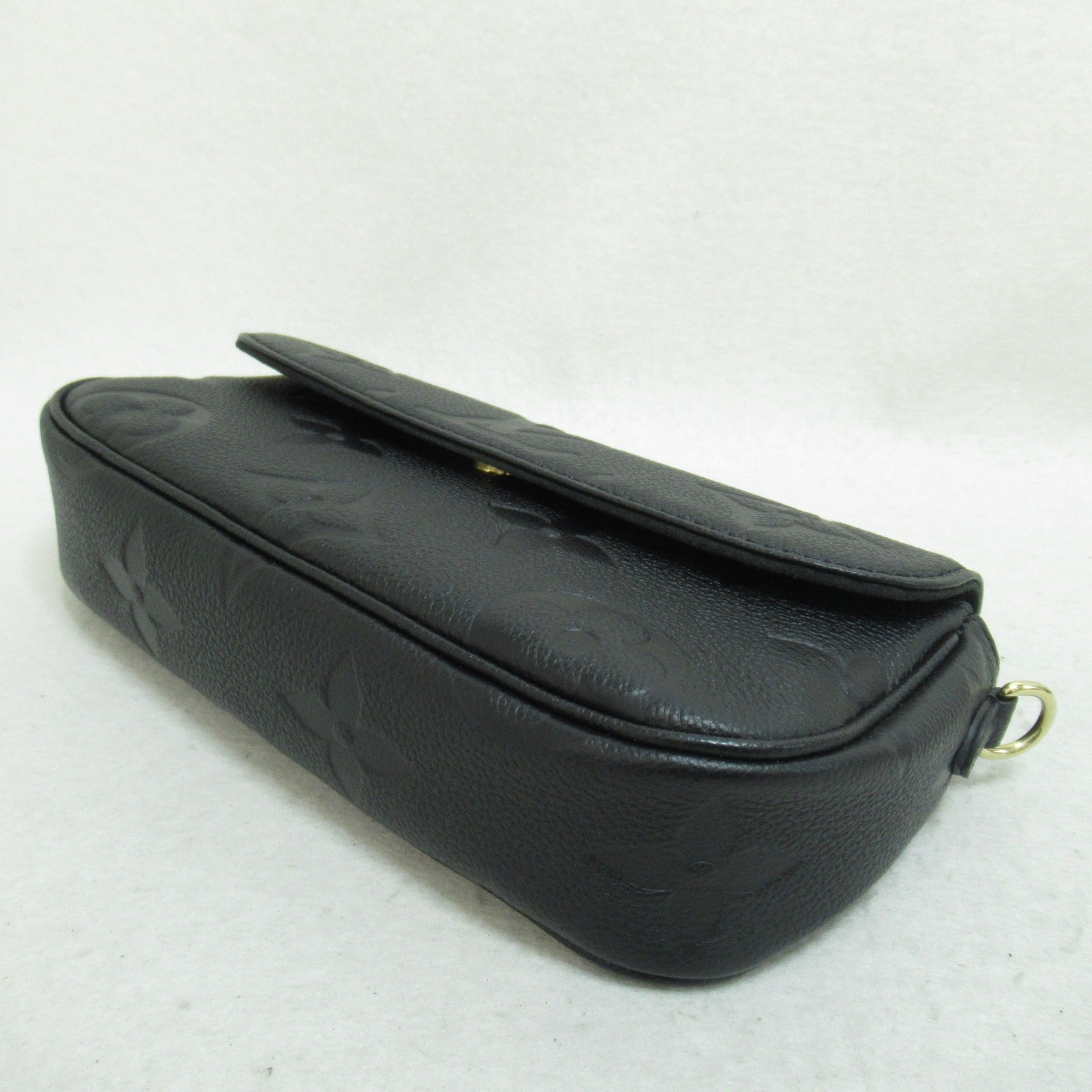 LOUIS VUITTON Monogram Empreinte Wallet On Chain Ivy金扣手挽肩背兩用袋黑色
