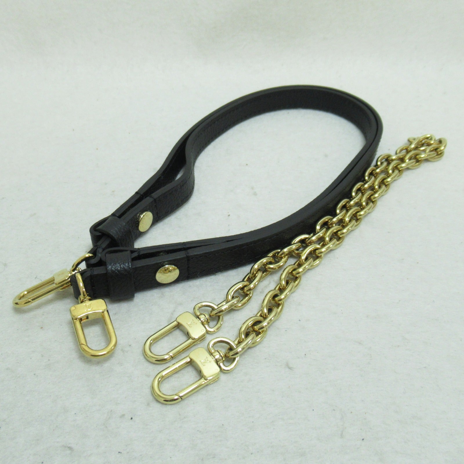 LOUIS VUITTON Monogram Empreinte Wallet On Chain Ivy金扣手挽肩背兩用袋黑色