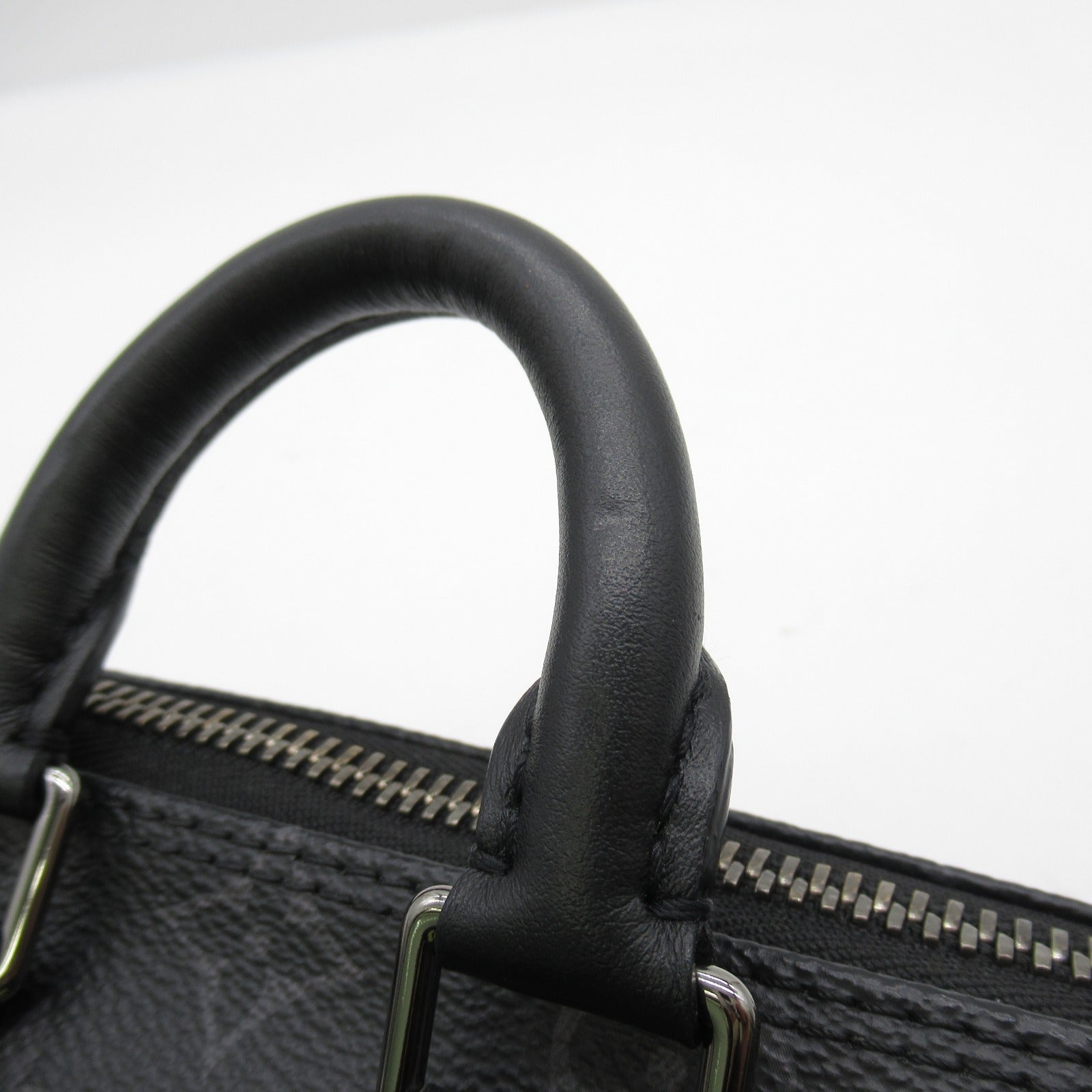 LOUIS VUITTON Monogram Eclipse Keepall XS銀扣肩背袋黑色