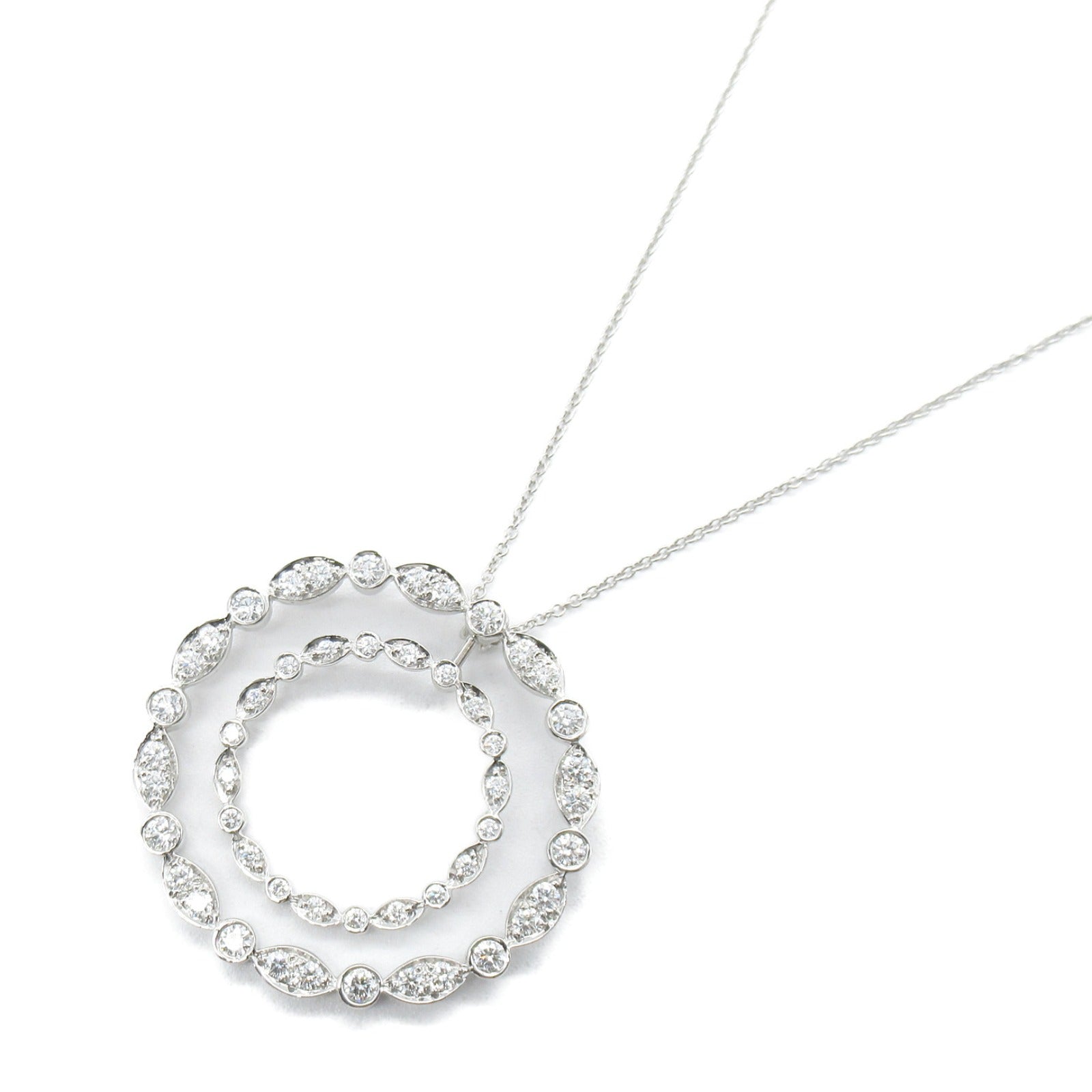 TIFFANY＆CO PT950鉑金Swing Circle Diamond項鍊