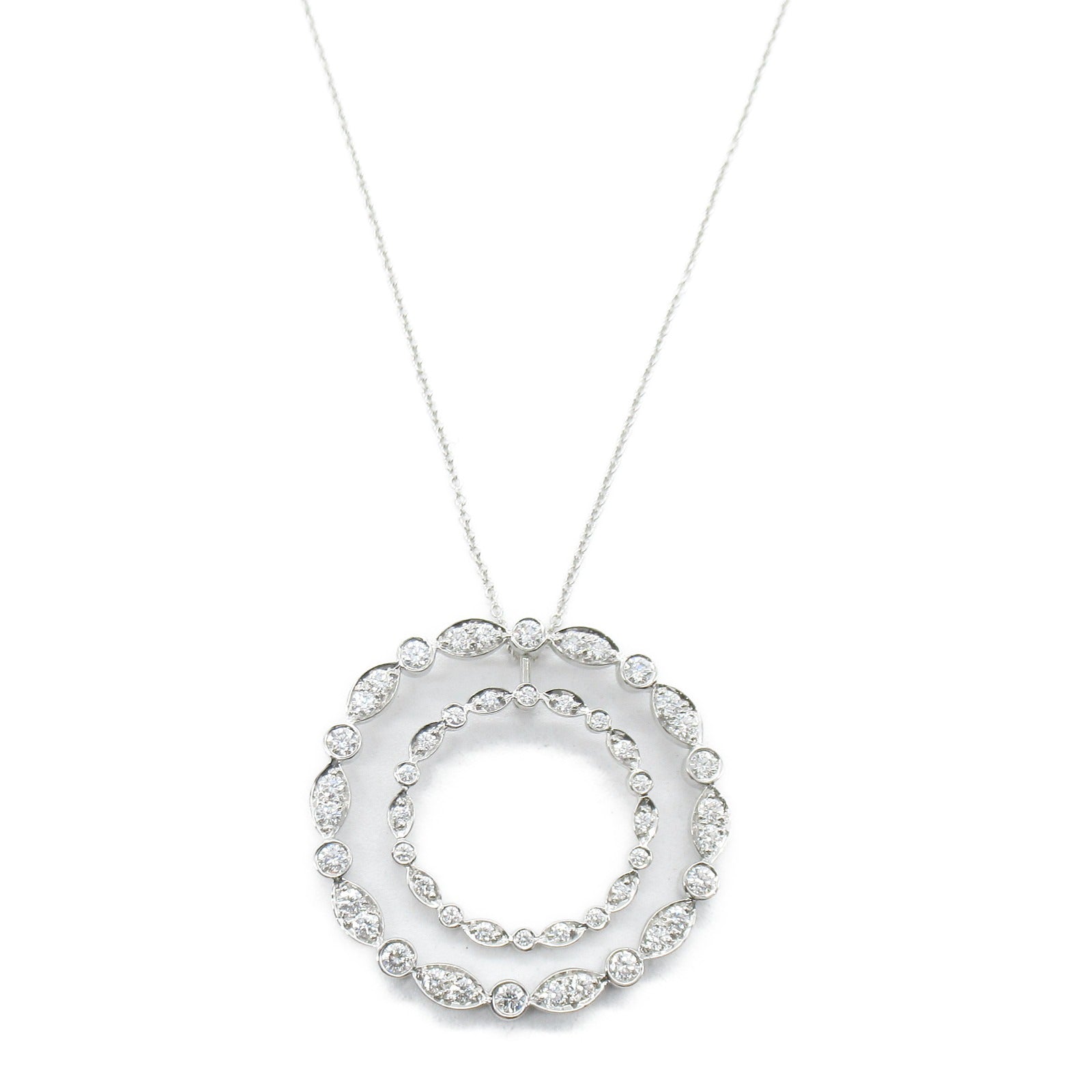 TIFFANY＆CO PT950鉑金Swing Circle Diamond項鍊