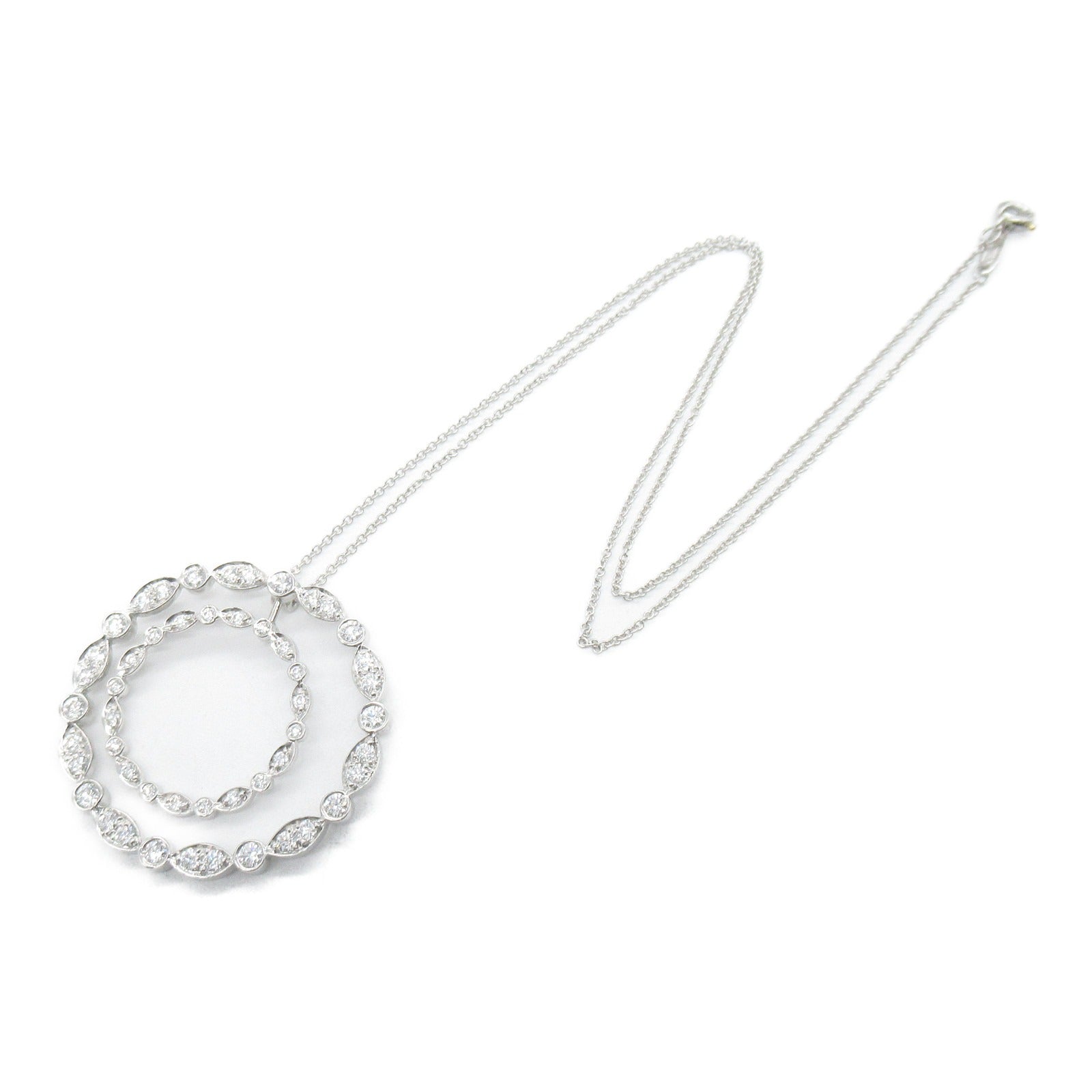 TIFFANY＆CO PT950鉑金Swing Circle Diamond項鍊